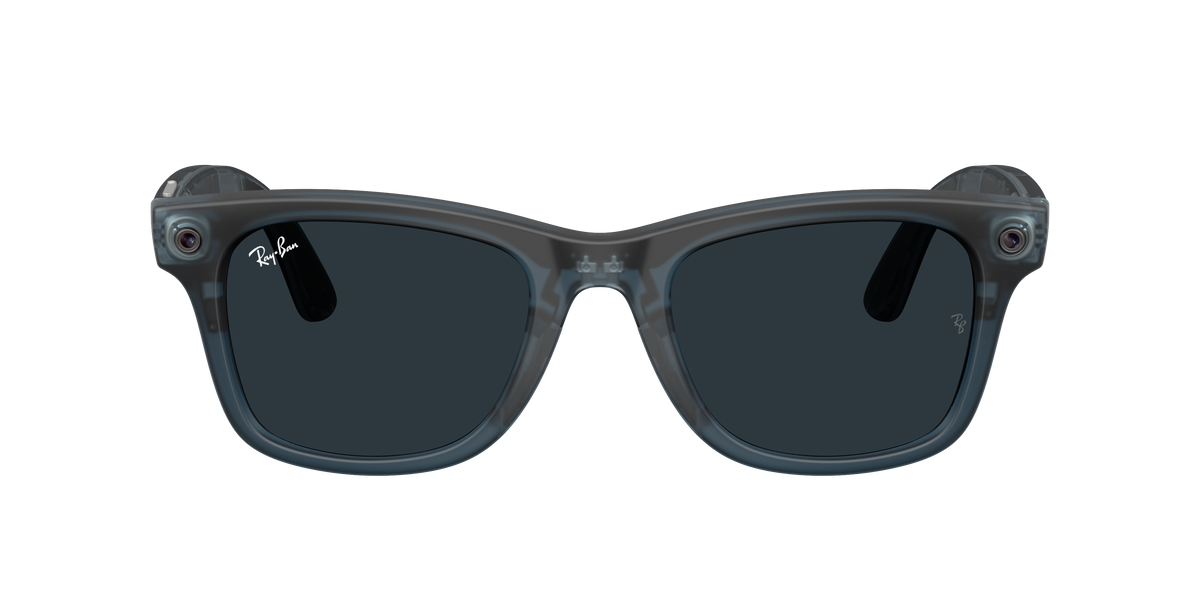Meta Gen 3 smart glasses RW4011 69211Z size 50 wayfarer TP matte ocean blue/transition grey lens sunglasses