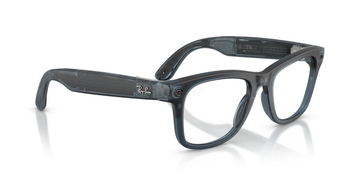 Meta Gen 3 smart glasses RW4011 69211Z size 50 wayfarer TP matte ocean blue/transition grey lens sunglasses