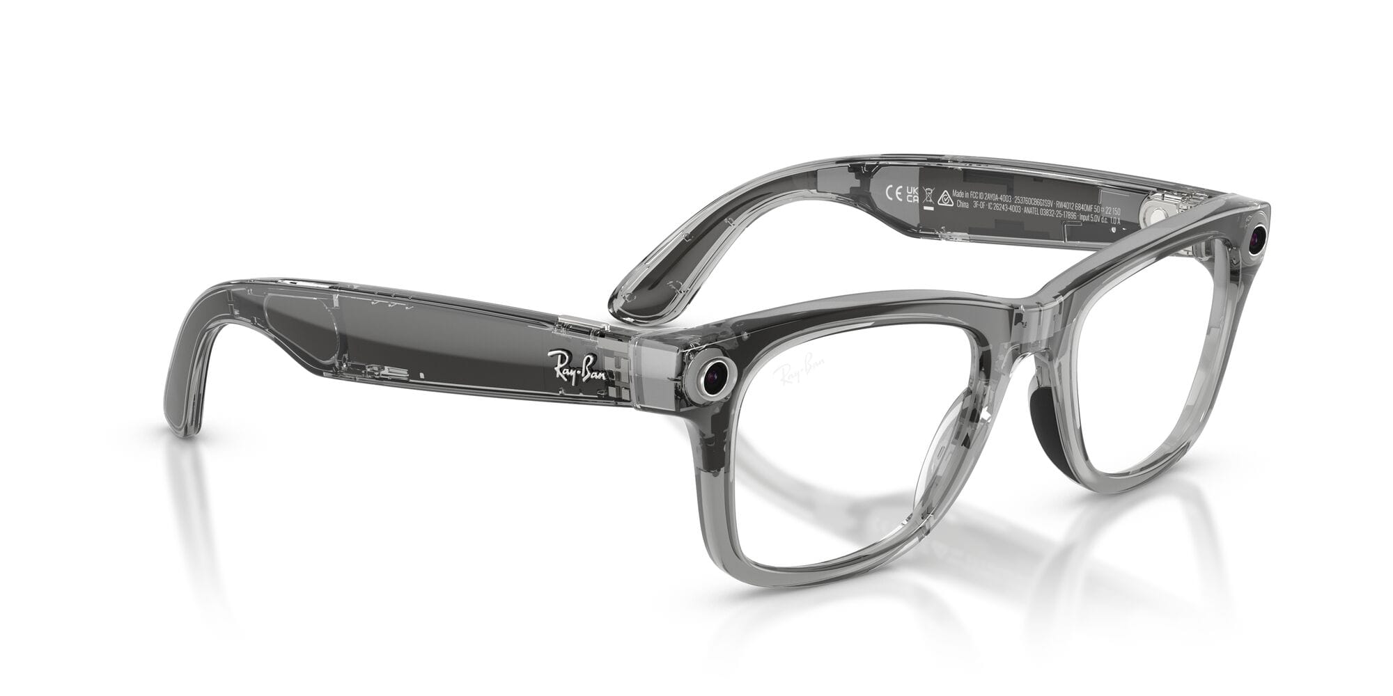 RW4012 Gen 2 Wayfarer 6840MF size 53 shiny transparent grey/transitions clear sapphire lens