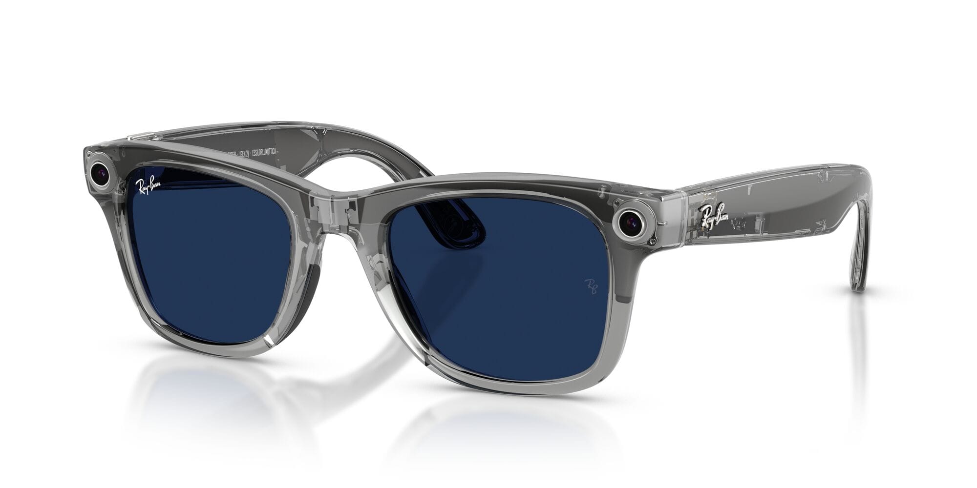 RW4012 Gen 2 Wayfarer 6840MF size 50 shiny transparent grey/clear to sapphire transition lens