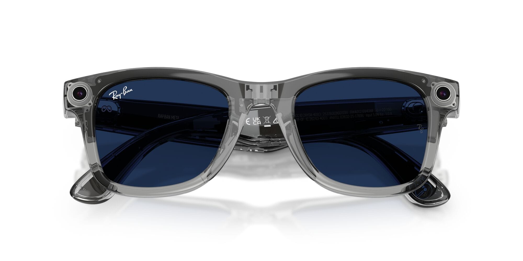 RW4012 Gen 2 Wayfarer 6840MF size 53 shiny transparent grey/transitions clear sapphire lens