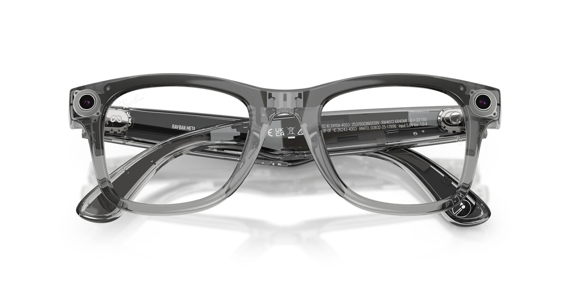 RW4012 Gen 2 Wayfarer 6840MF size 50 shiny transparent grey/clear to sapphire transition lens