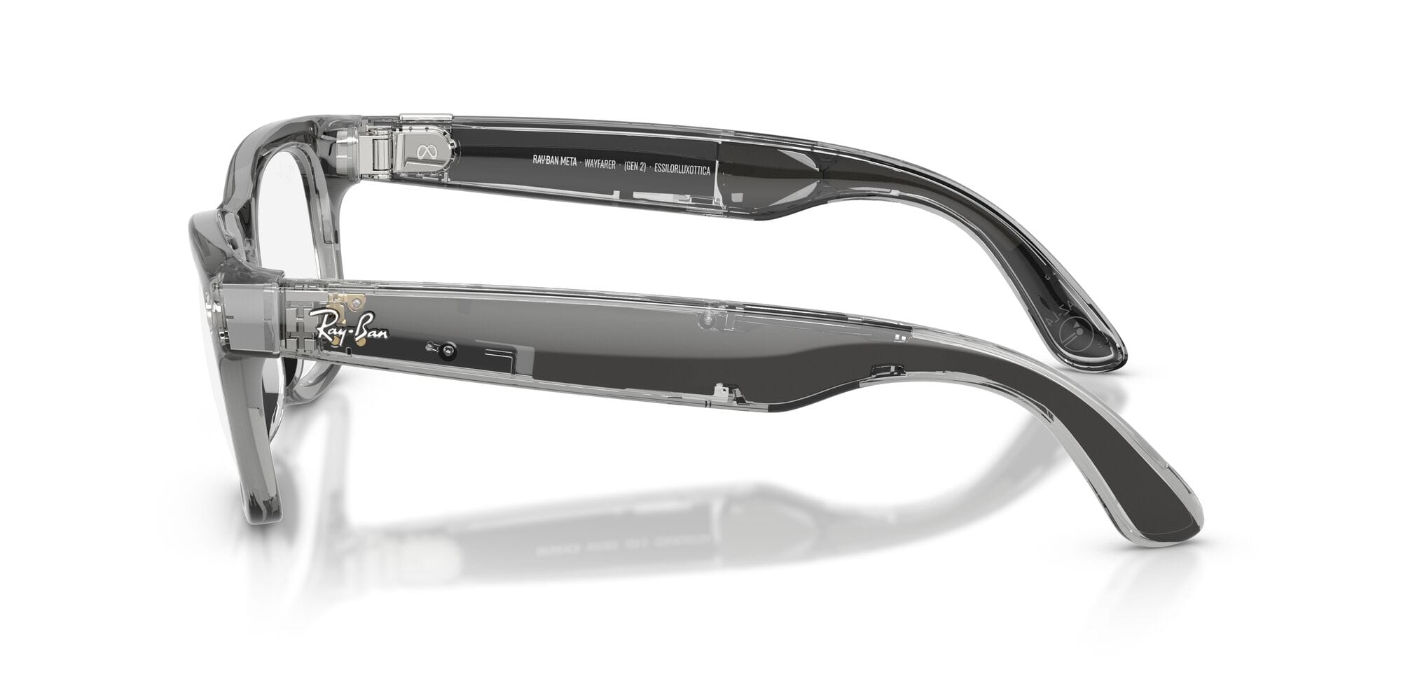 RW4012 Gen 2 Wayfarer 6840MF size 50 shiny transparent grey/clear to sapphire transition lens