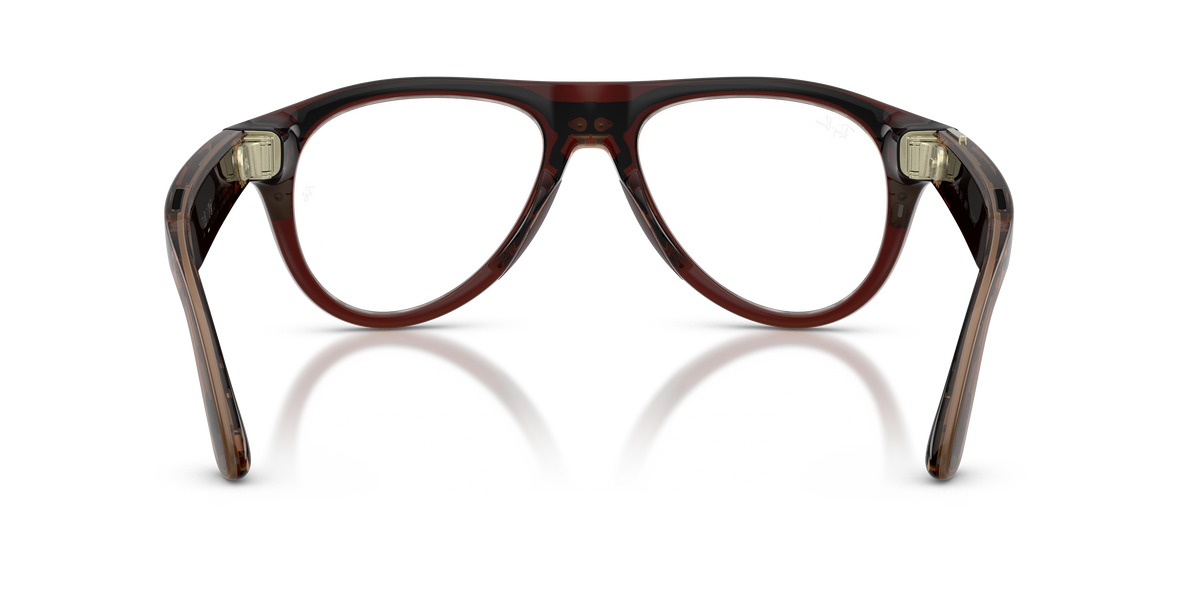 Meta Gen 3 smart glasses RW4016 6912JD size 54 Aviator transparent umber/ transition jade lens sunglasses