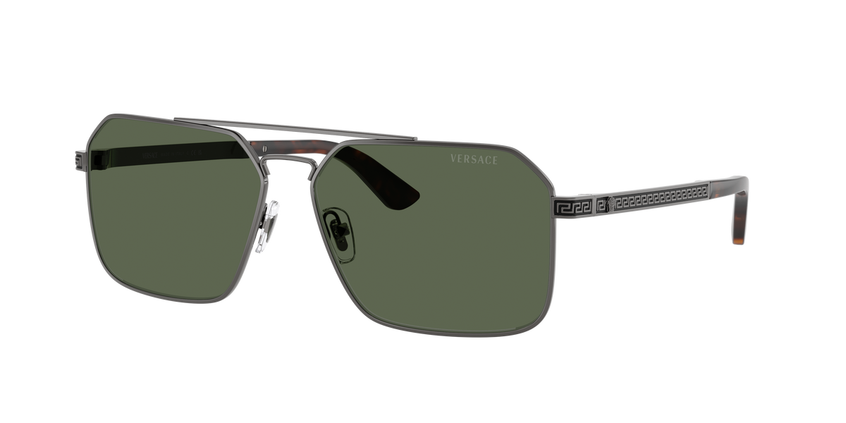 VE2306 152771 gunmetal/dark green lens sunglasses
