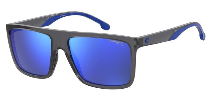 Carrera 8055/S KB7 crystal grey/blue mirror flash lens