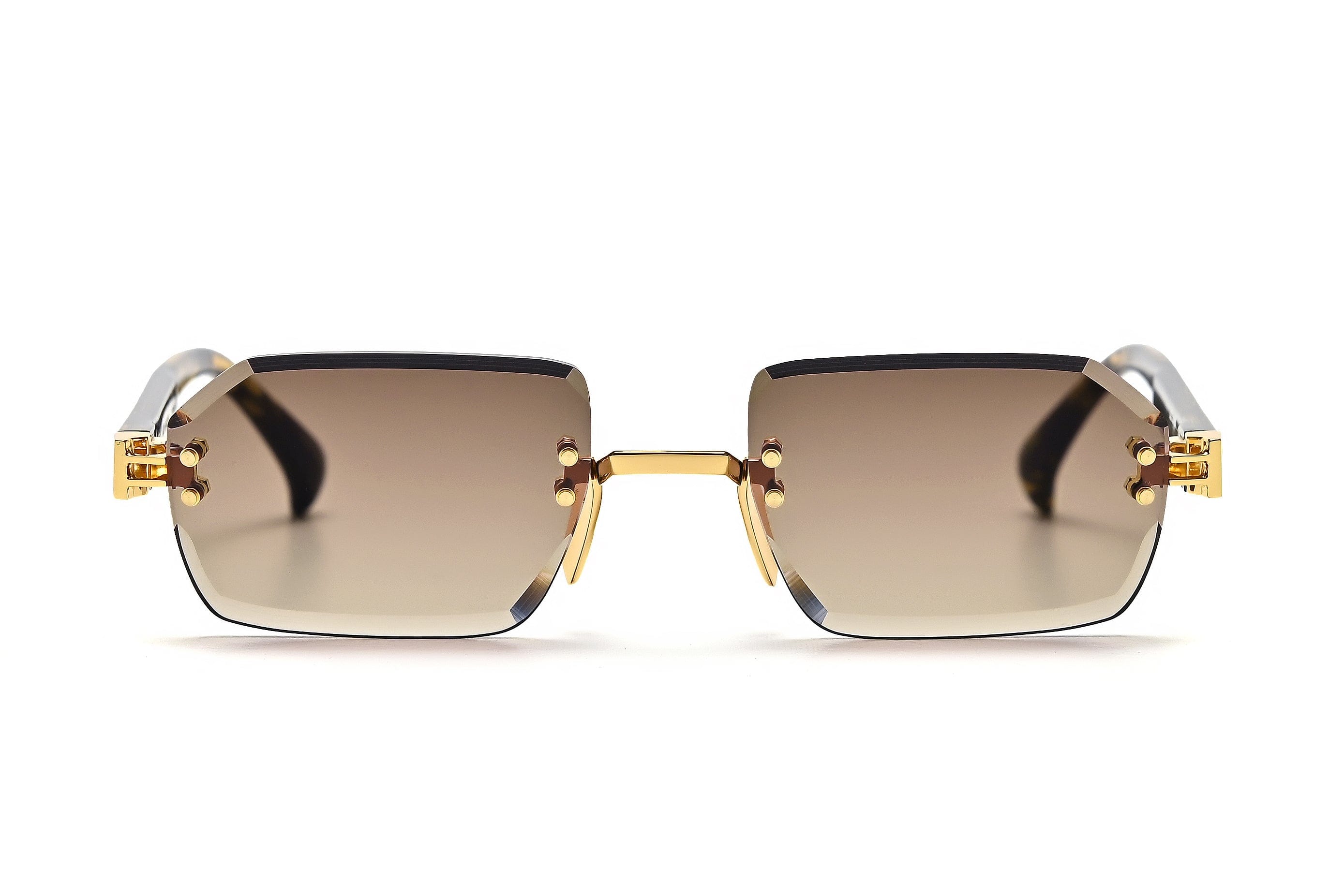 Sangha 18kt gold gents tort tortoise/brown gradient lens