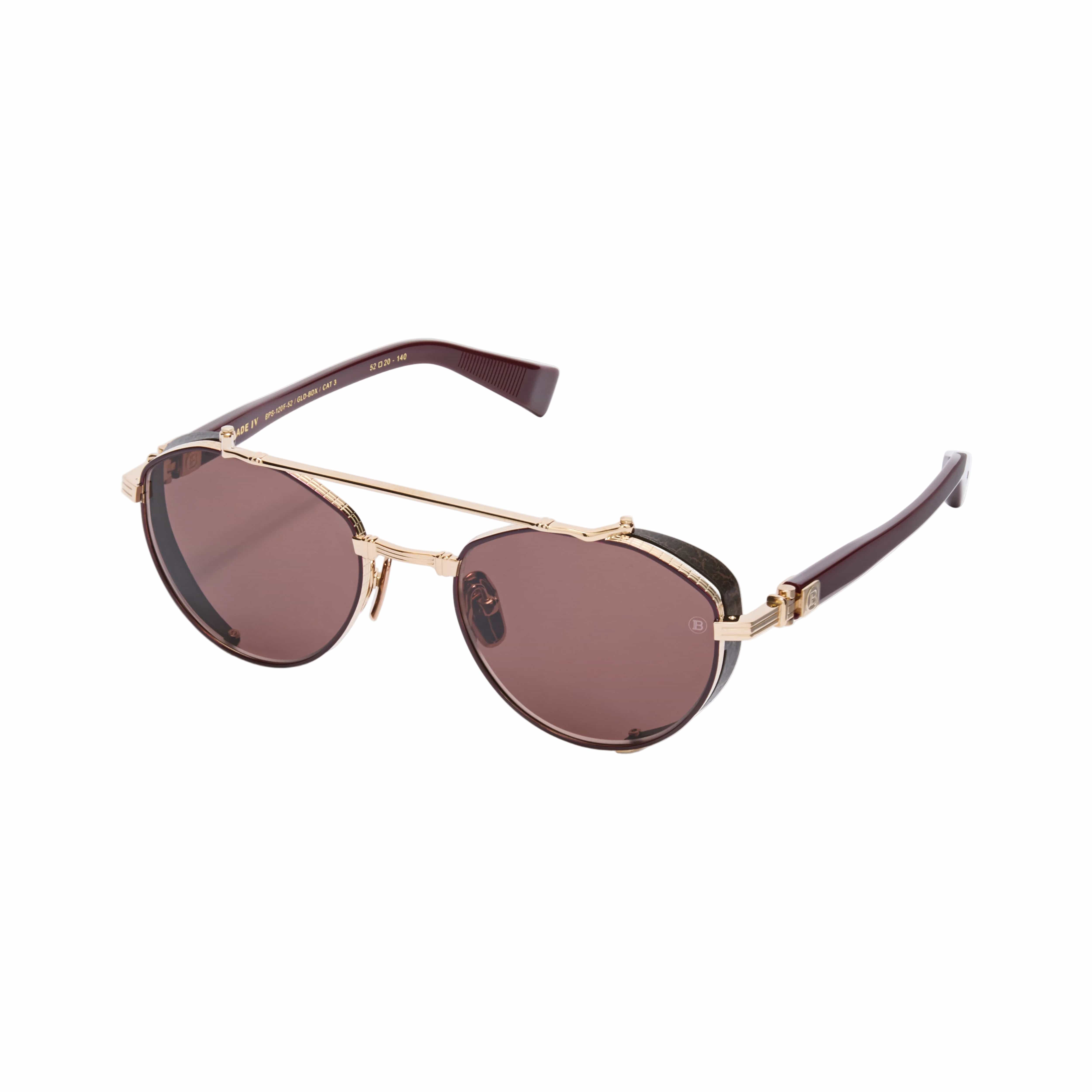 Balmain Brigade IV BPS-120F  12k gold/brown smoke lens