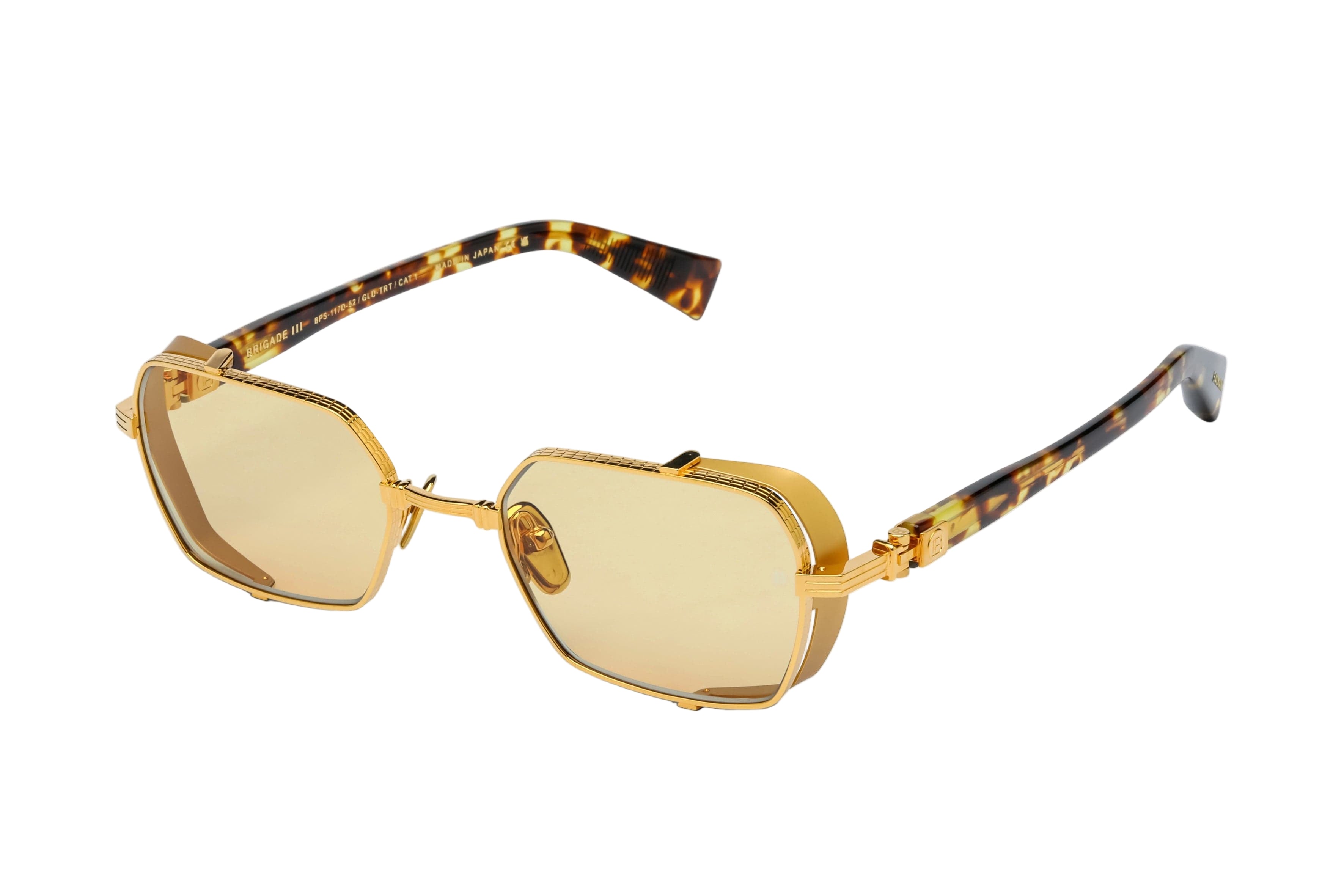 Balmain Brigade III 117D  gold tort/ light brown lens