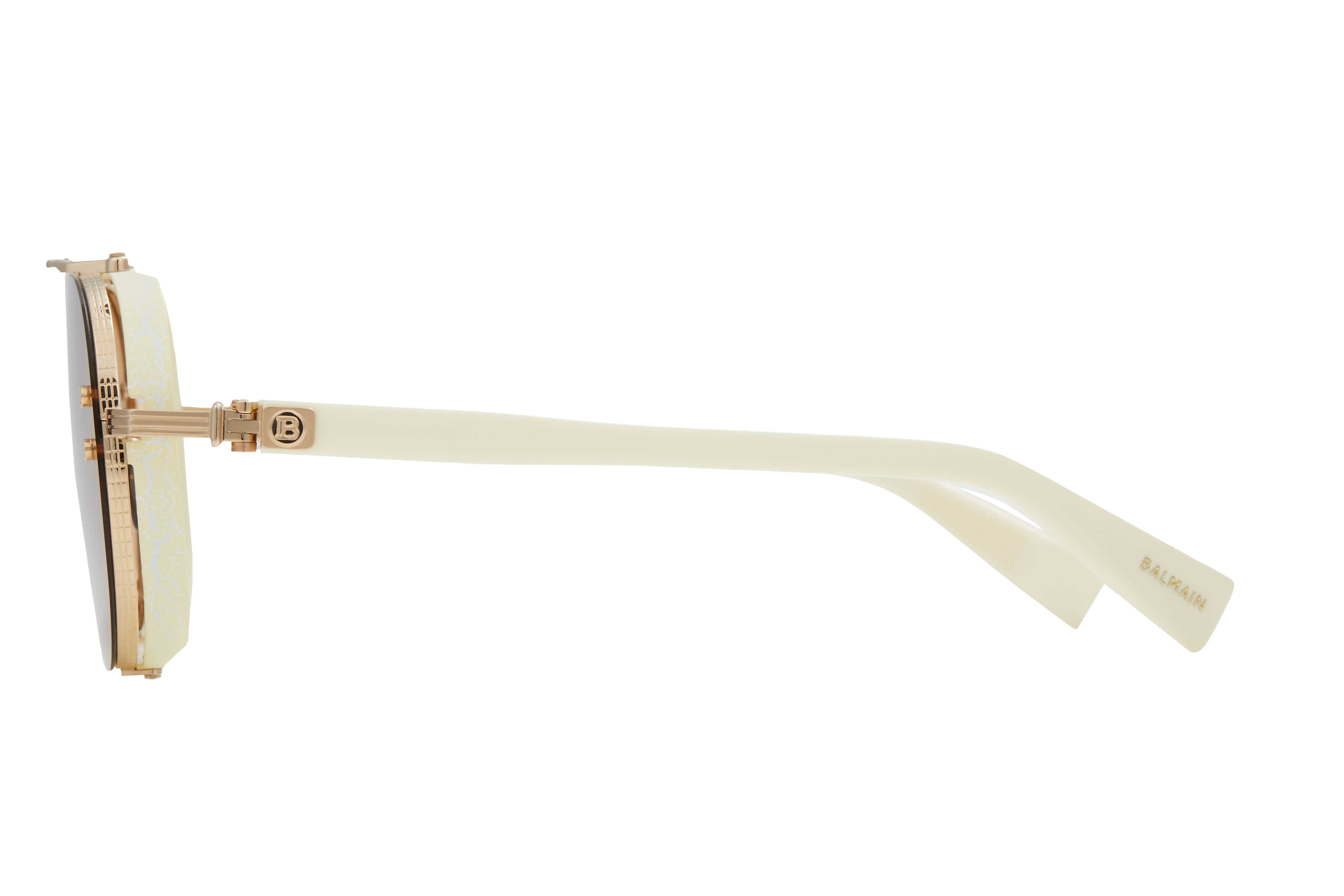 Capitaine BPS-125C-62 white gold bone brown/gold mirror lens