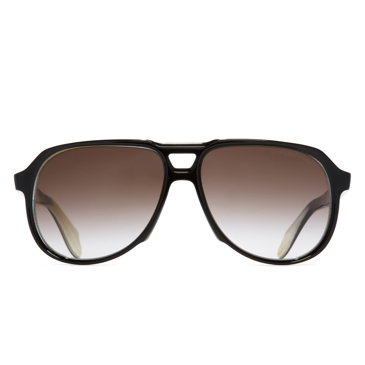 CGSN9782 02 black on horn/brown gradient lens