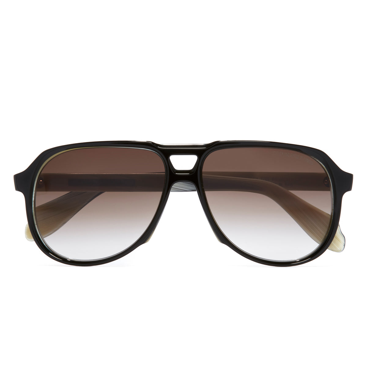 CGSN9782 02 black on horn/brown gradient lens