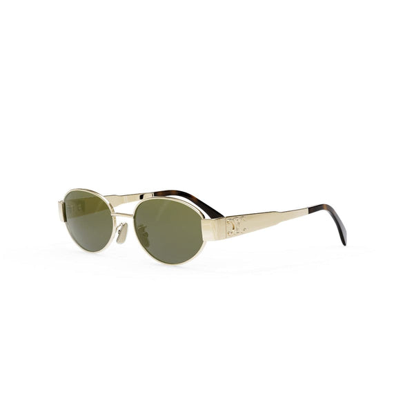 CL40235U 5430N Oval Triomphe yellow gold/green organic lens