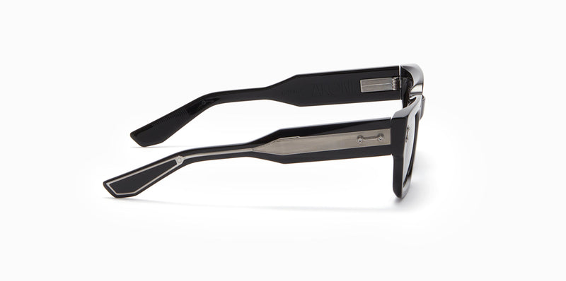Akoni Cosmo 114A black antique silver titanium/grey lens