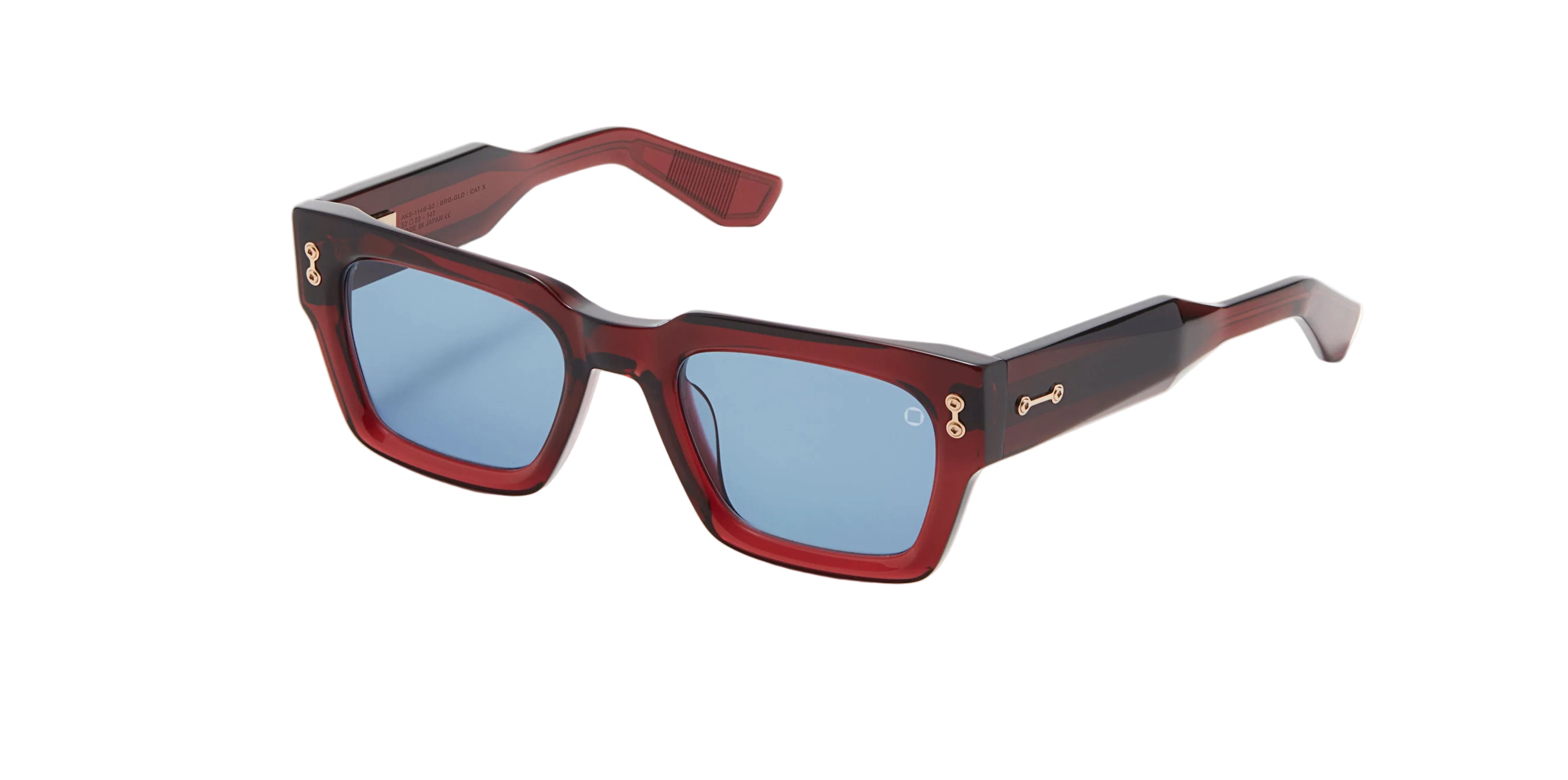 Akoni Cosmo 114B crystal burgundy white gold/blue lens