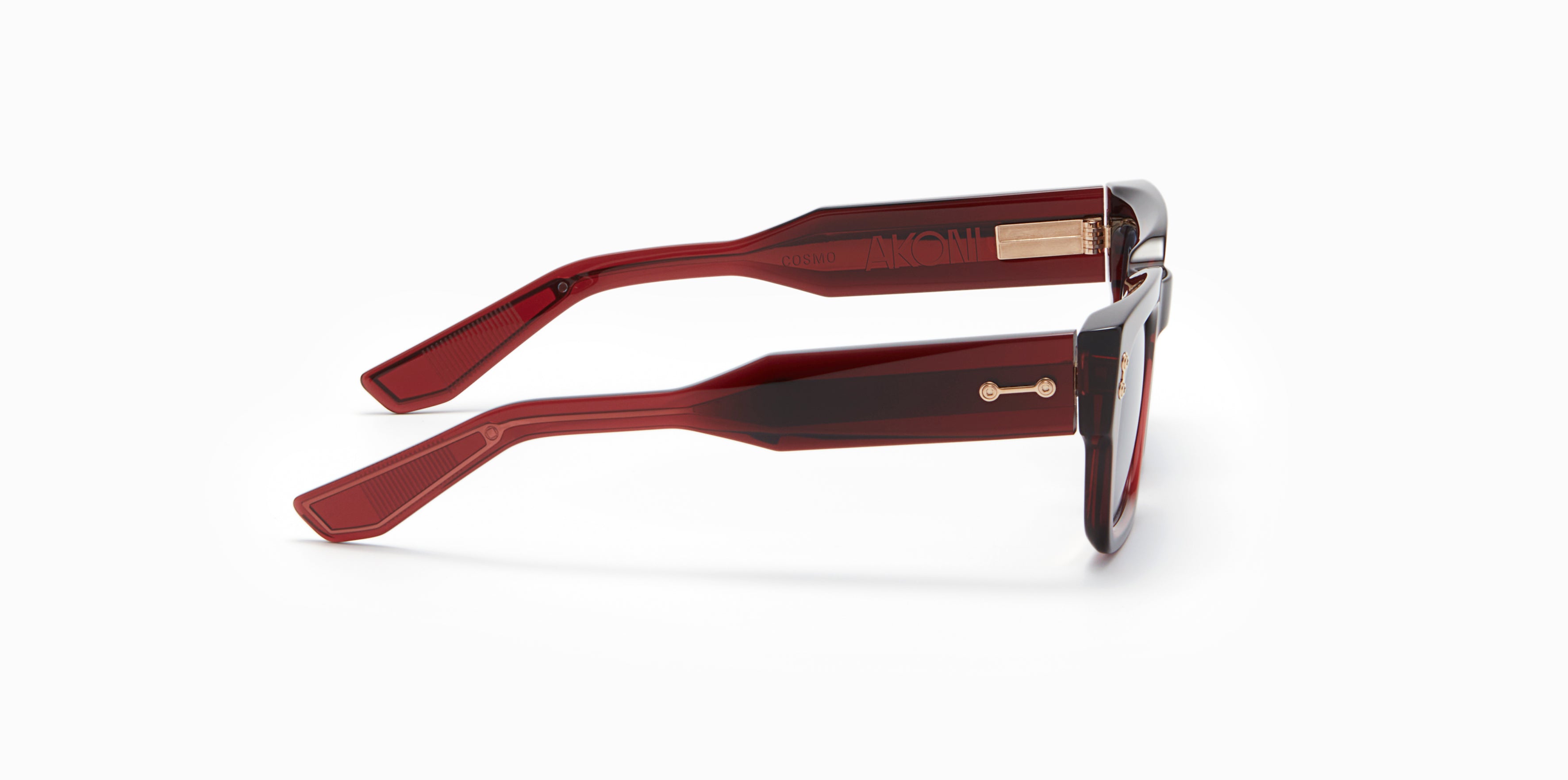 Akoni Cosmo 114B crystal burgundy white gold/blue lens