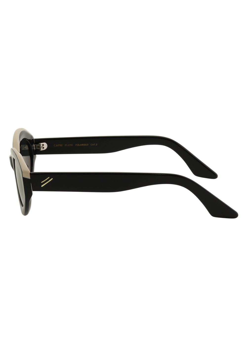 Capri black bone/dark grey polarised lens