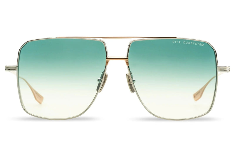 DUBSYSTEM DTS157-A-03 SILVER ROSE GOLD/DARK TURQUOISE TO CLEAR LENS