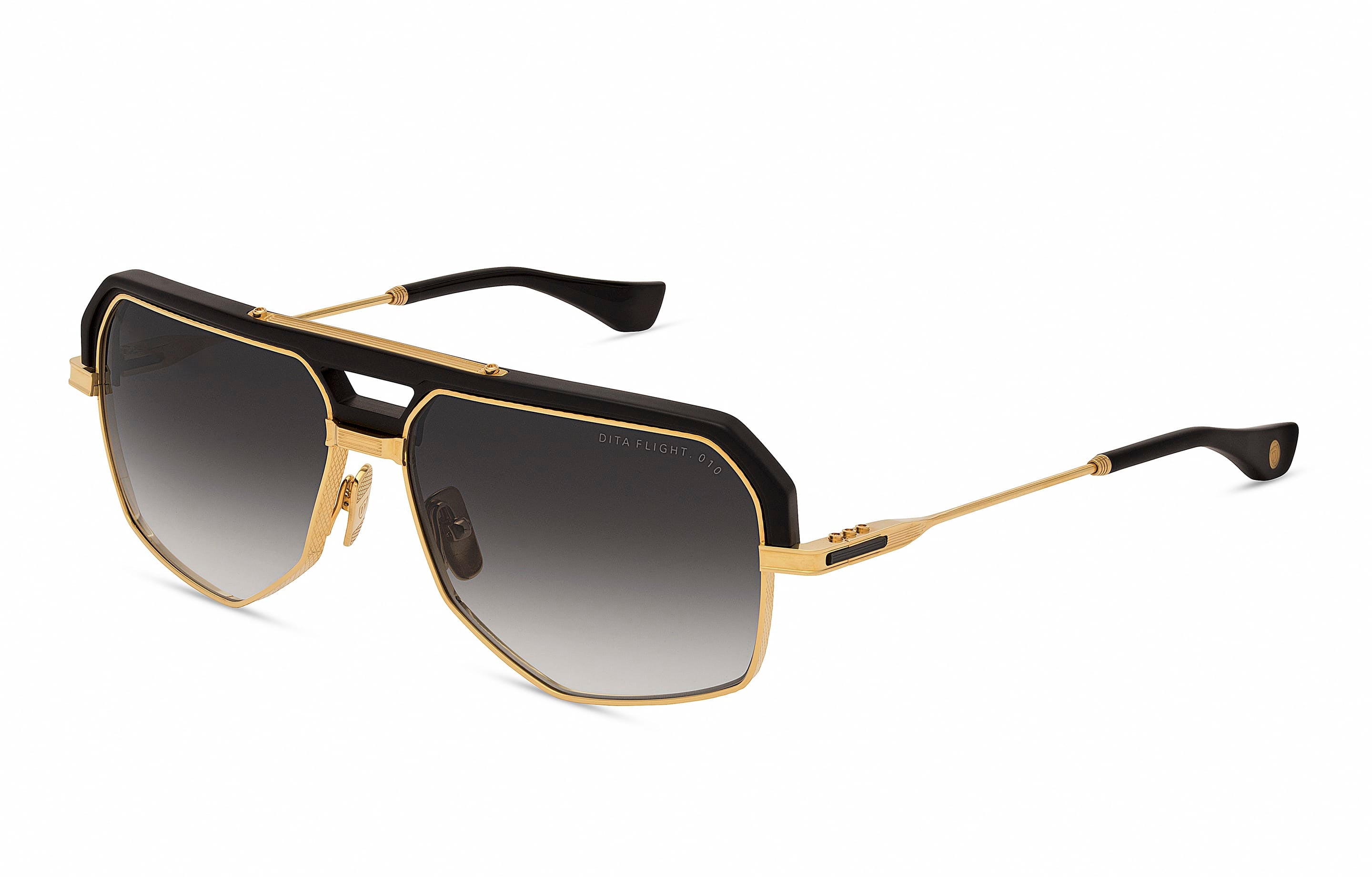 DTS477-A-01 Flight 010 matte black yellow gold/grey gradient lens