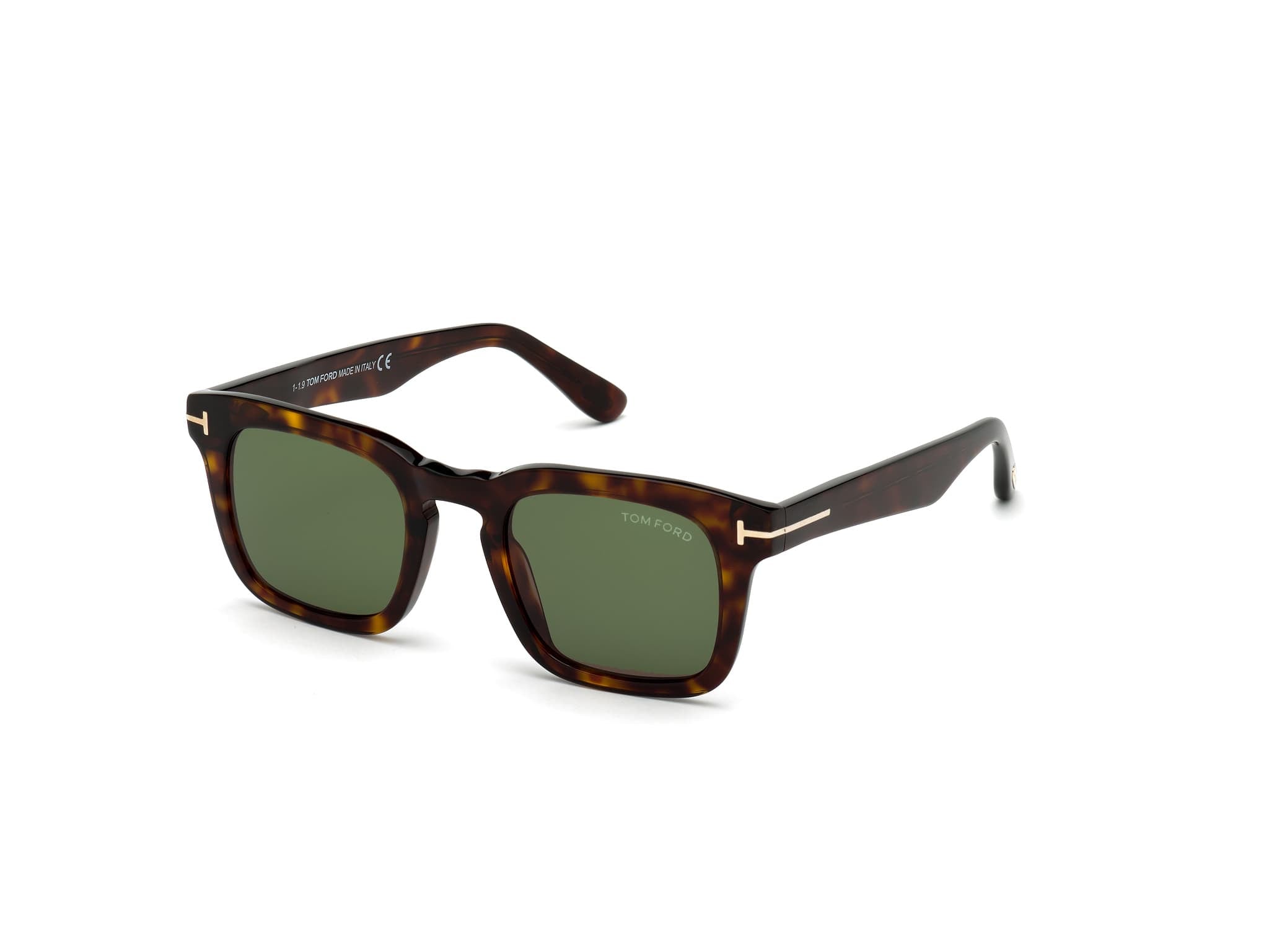 TF0751 52N Dax  size 48 dark havana/green lens