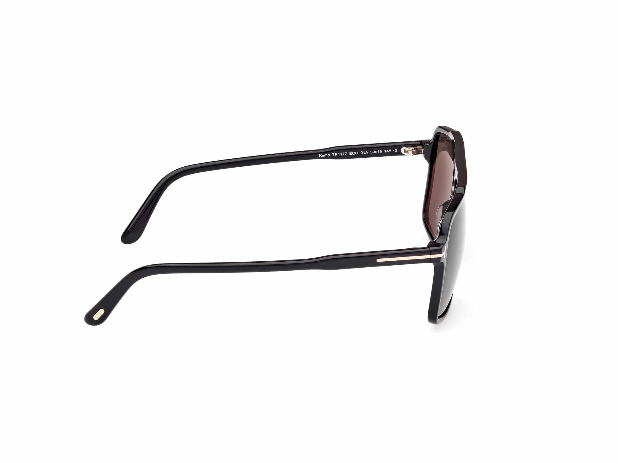 TF1177/S 01A Kemp shiny black/smoke lens