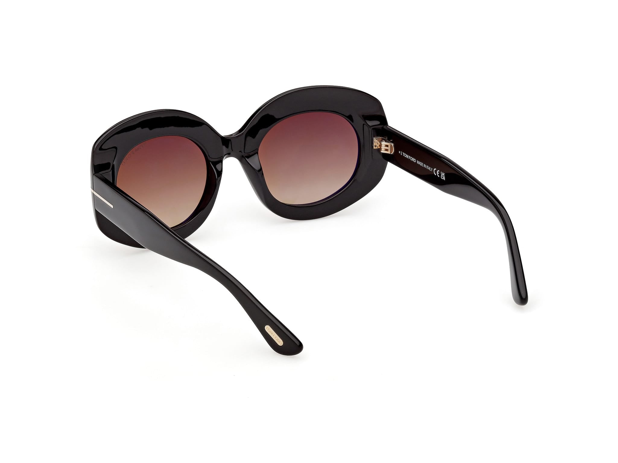 TF1346/S 01F Claudette-02 shiny black/gradient brown lens