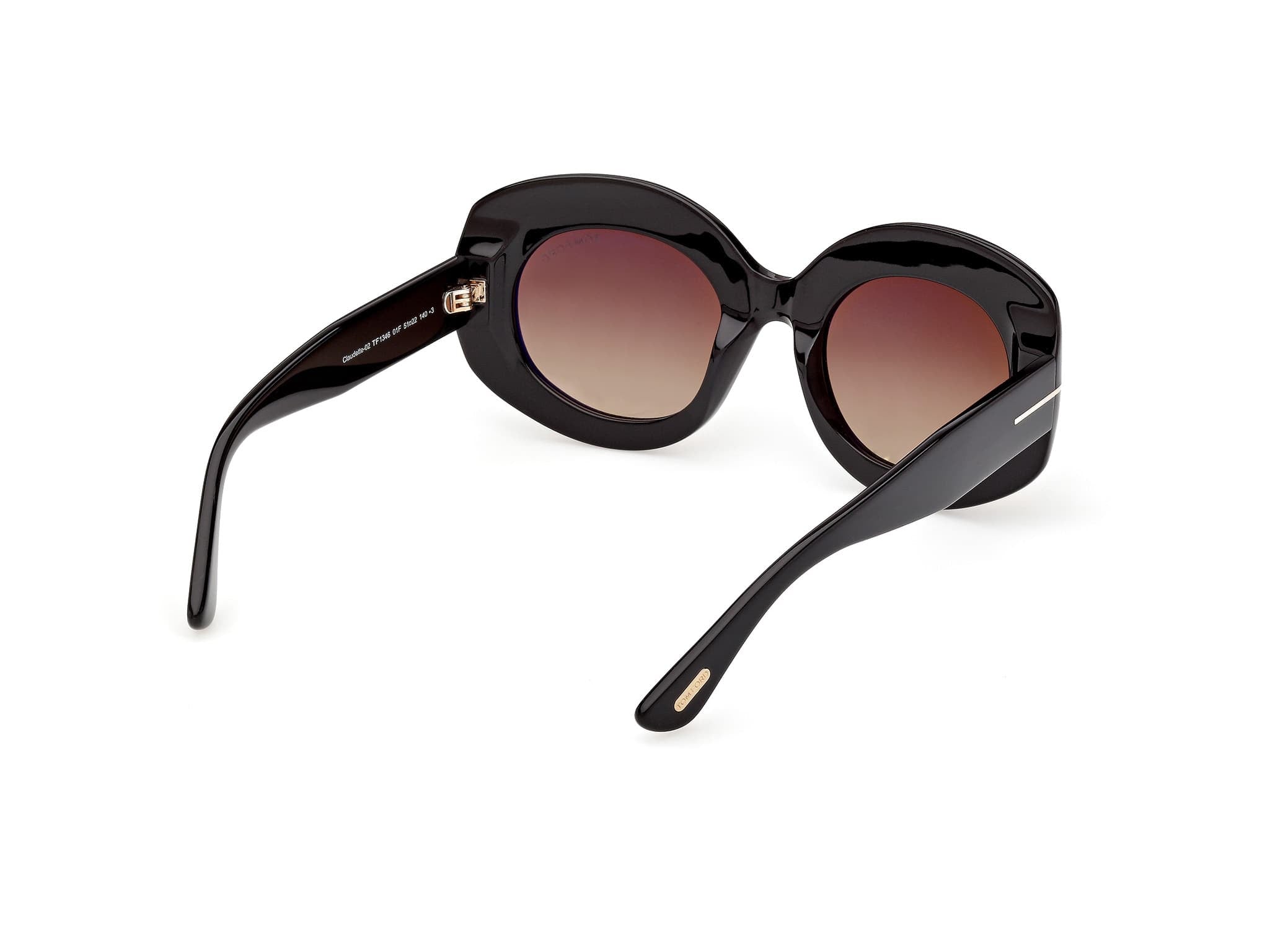 TF1346/S 01F Claudette-02 shiny black/gradient brown lens