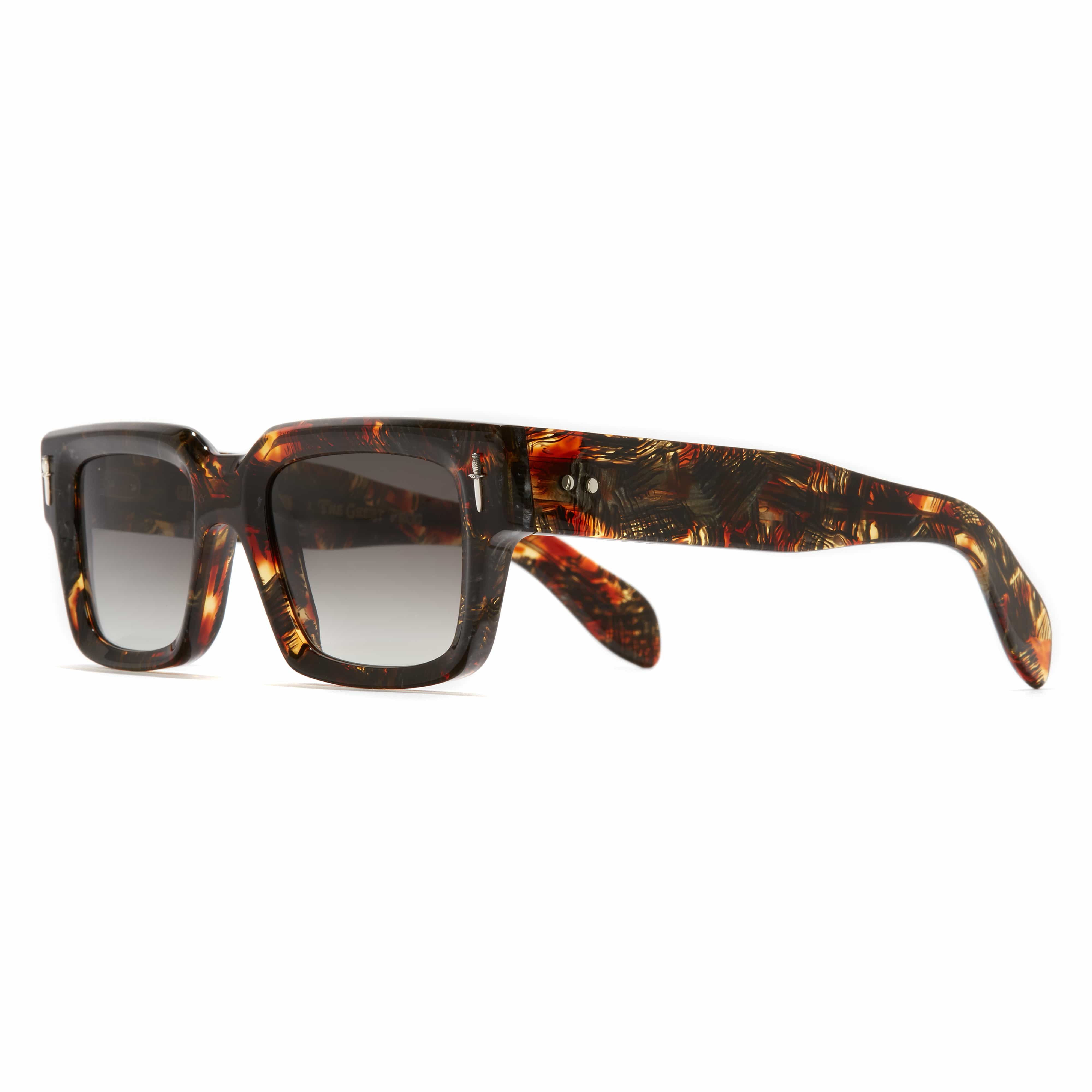The Great Frog GFSN014 002 Titan square brush stroke havana/brown gradient lens