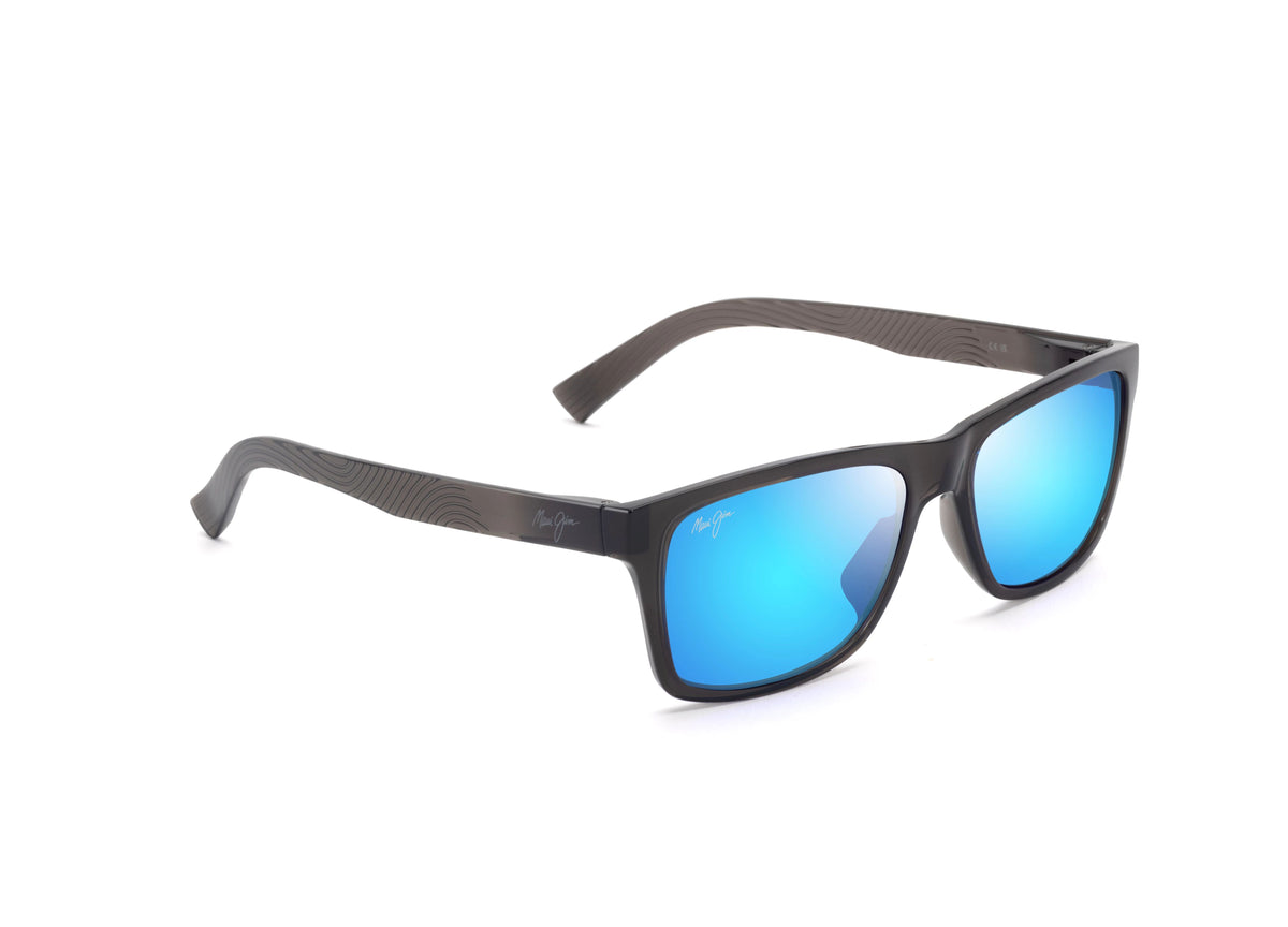 B345-14 Kowelo shiny transparent grey/blue hawaii polarised lens