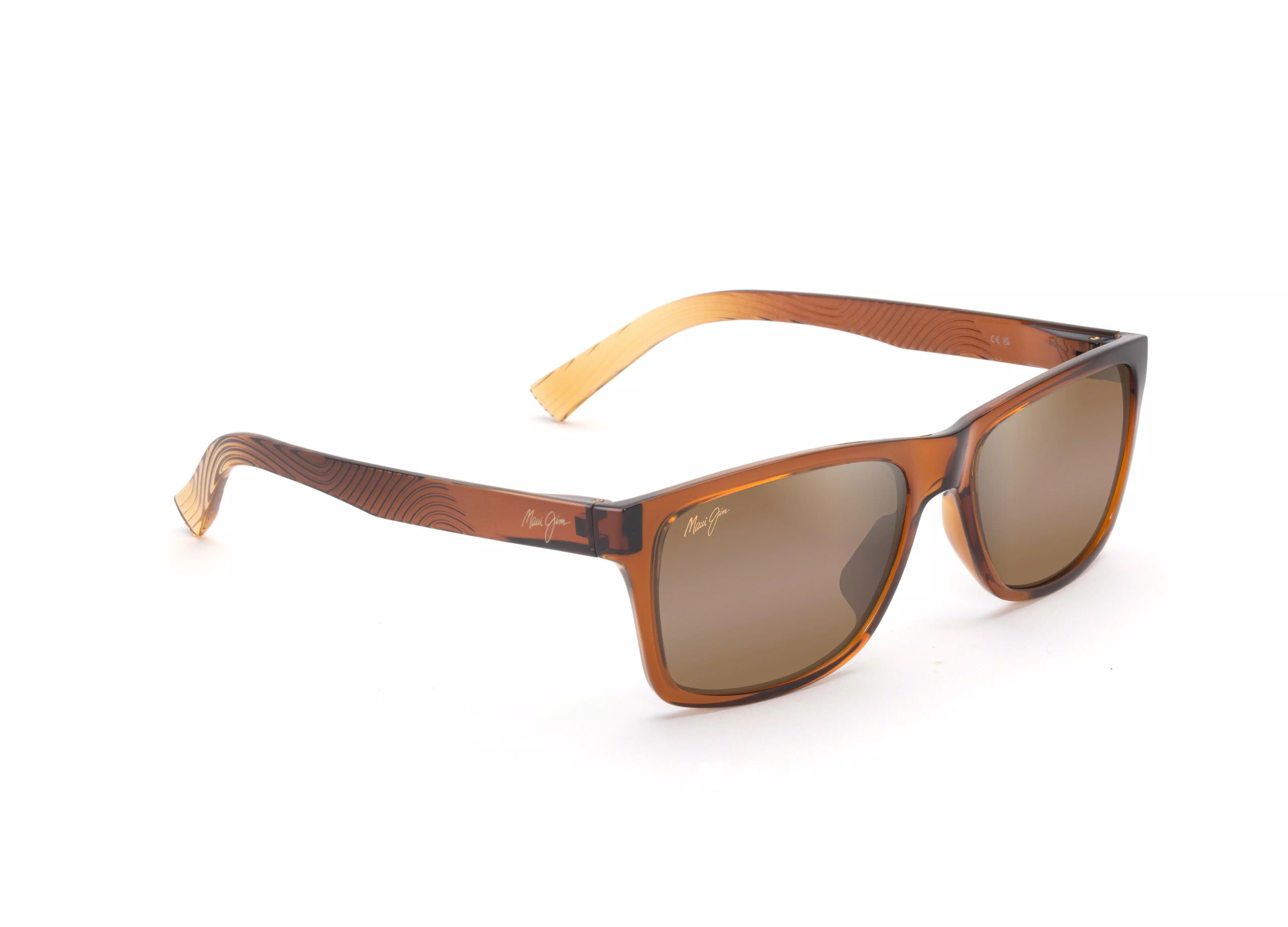 H345-01 Kowelo shiny transparent dark brown/hcl bronze polarised lens