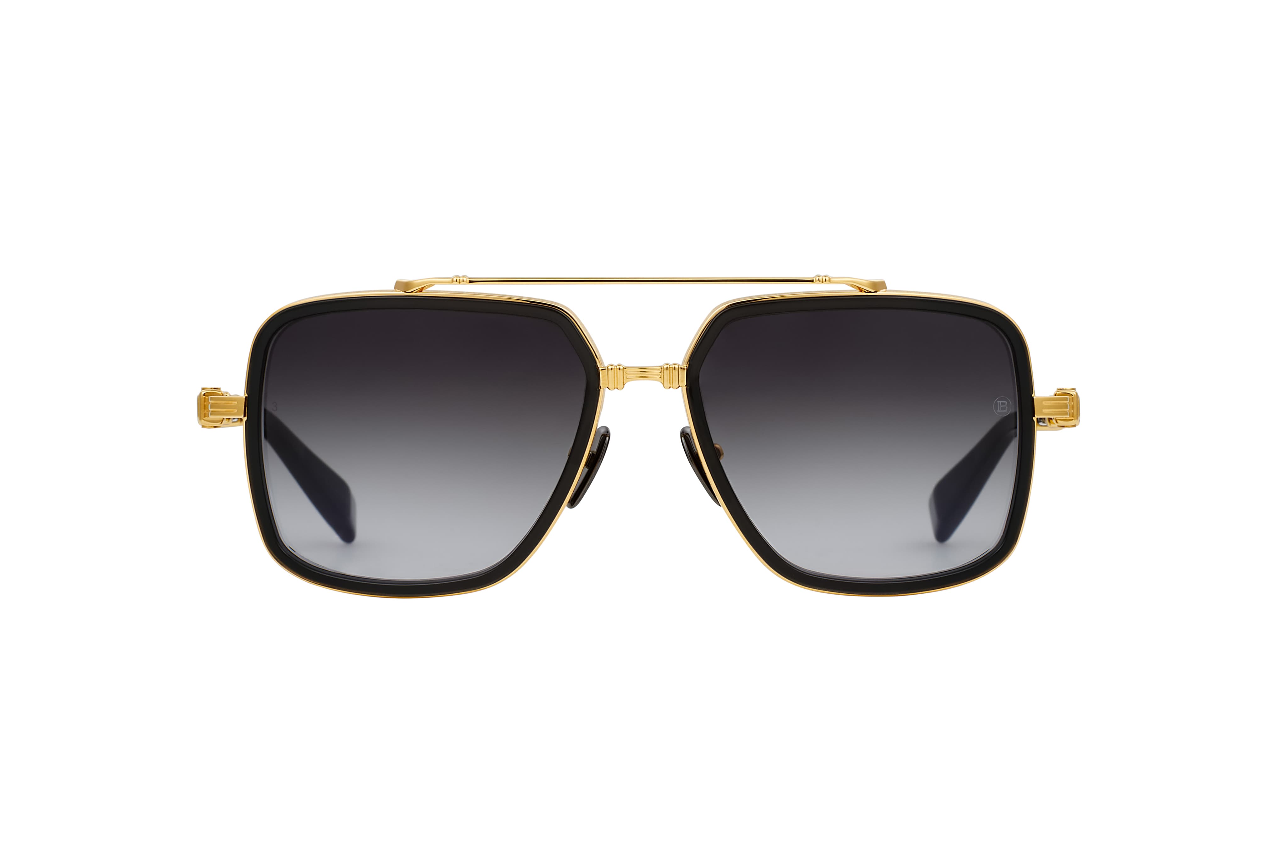 Balmain Officier BPS-108A 12k gold  black/grey gradient lens