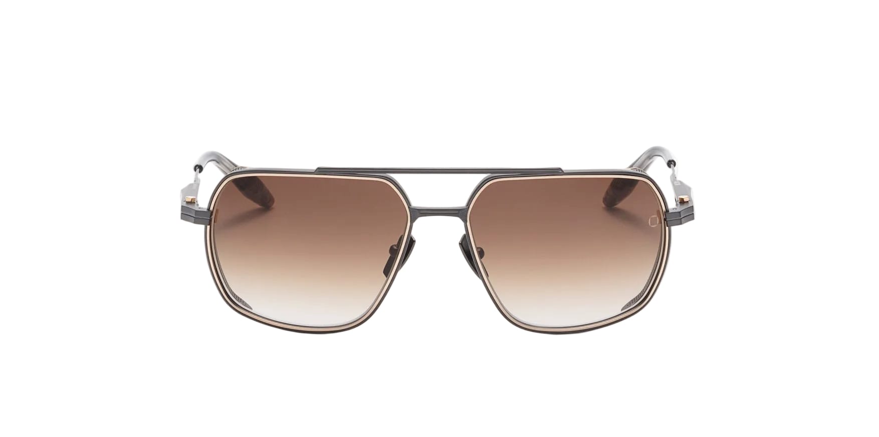 Akoni Pathfinder 503C brushed black matte gold/brown gradient lens