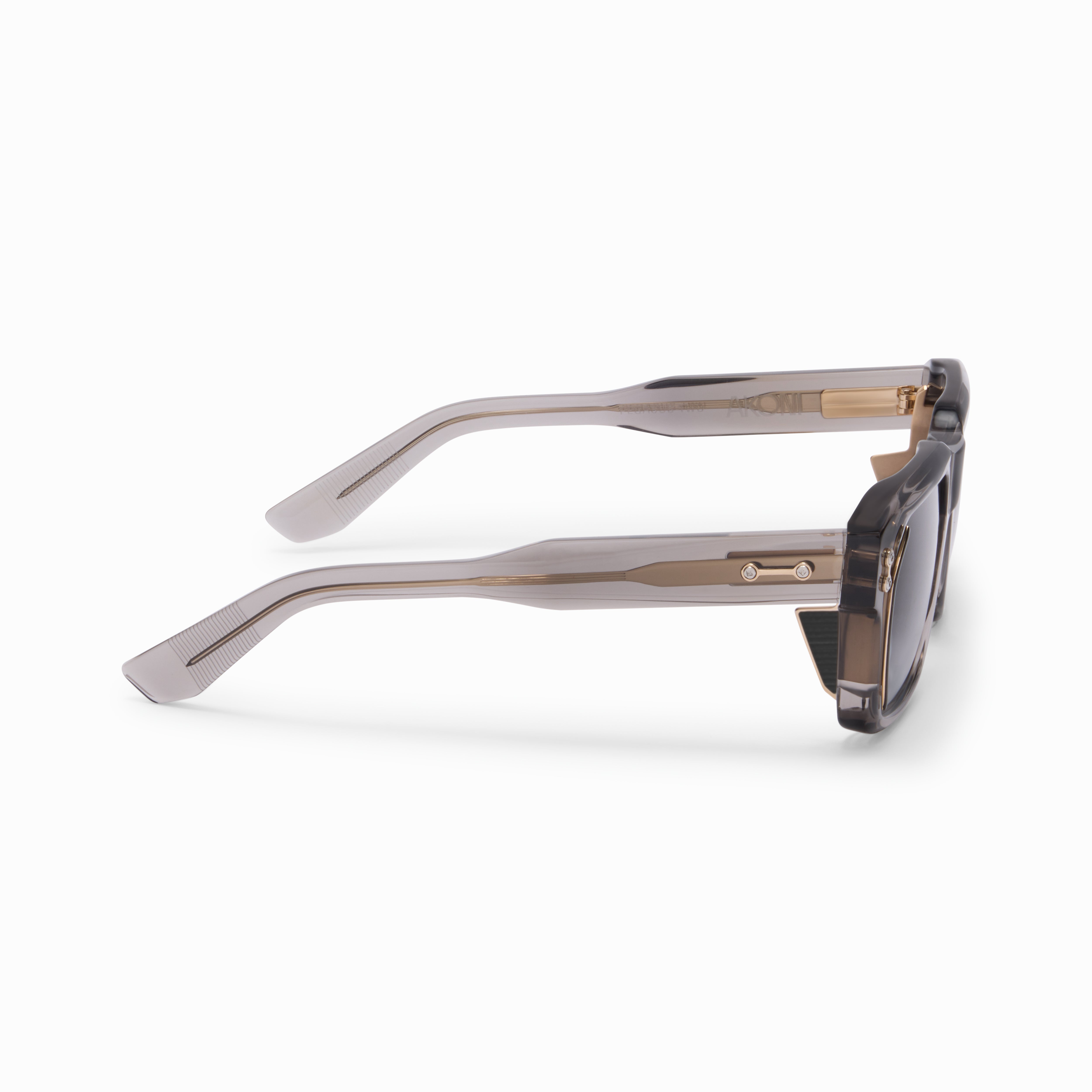 Akoni Pegasus Two AKS535C crystal grey 12K gold/ light grey lens
