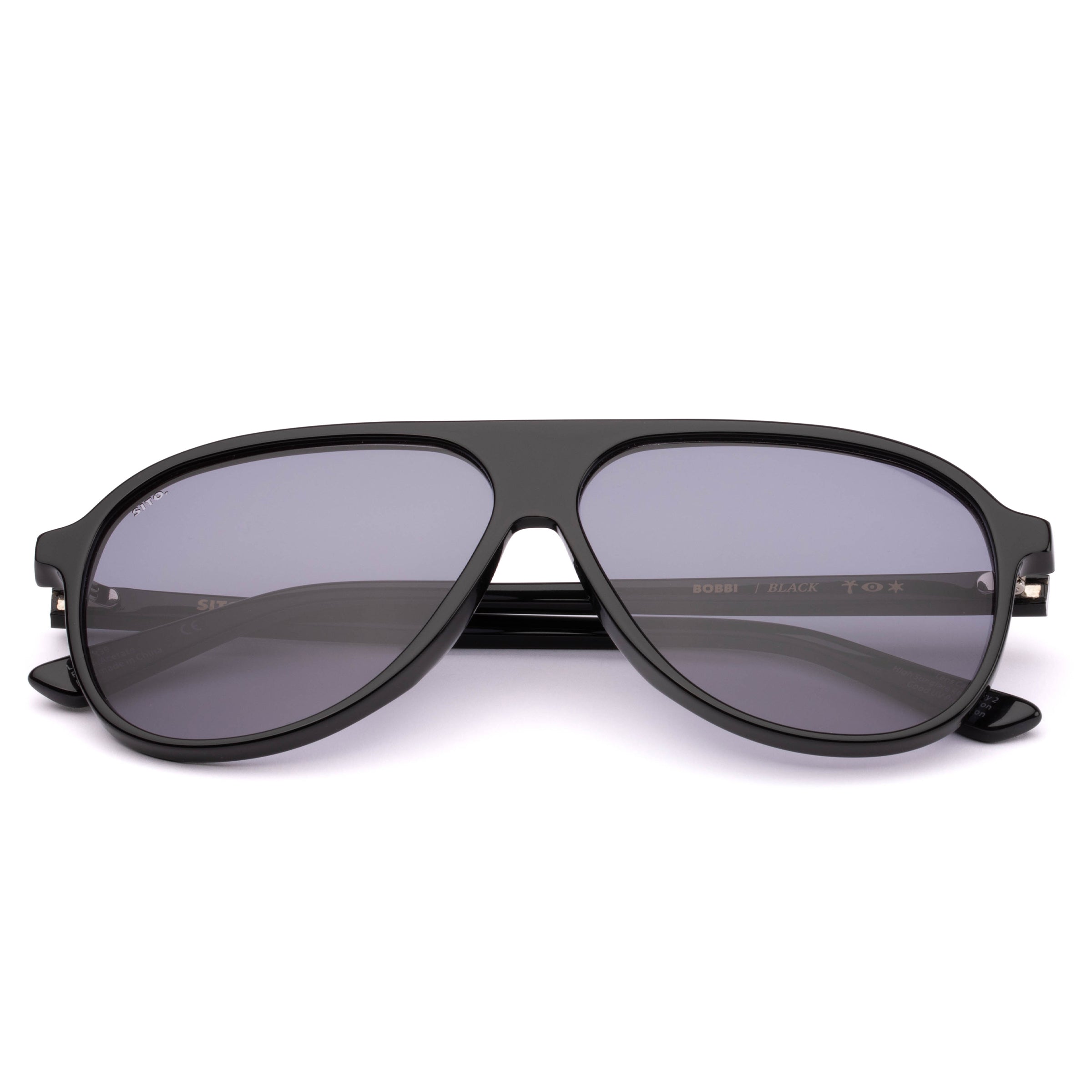 Bobbi black/storm blue lens