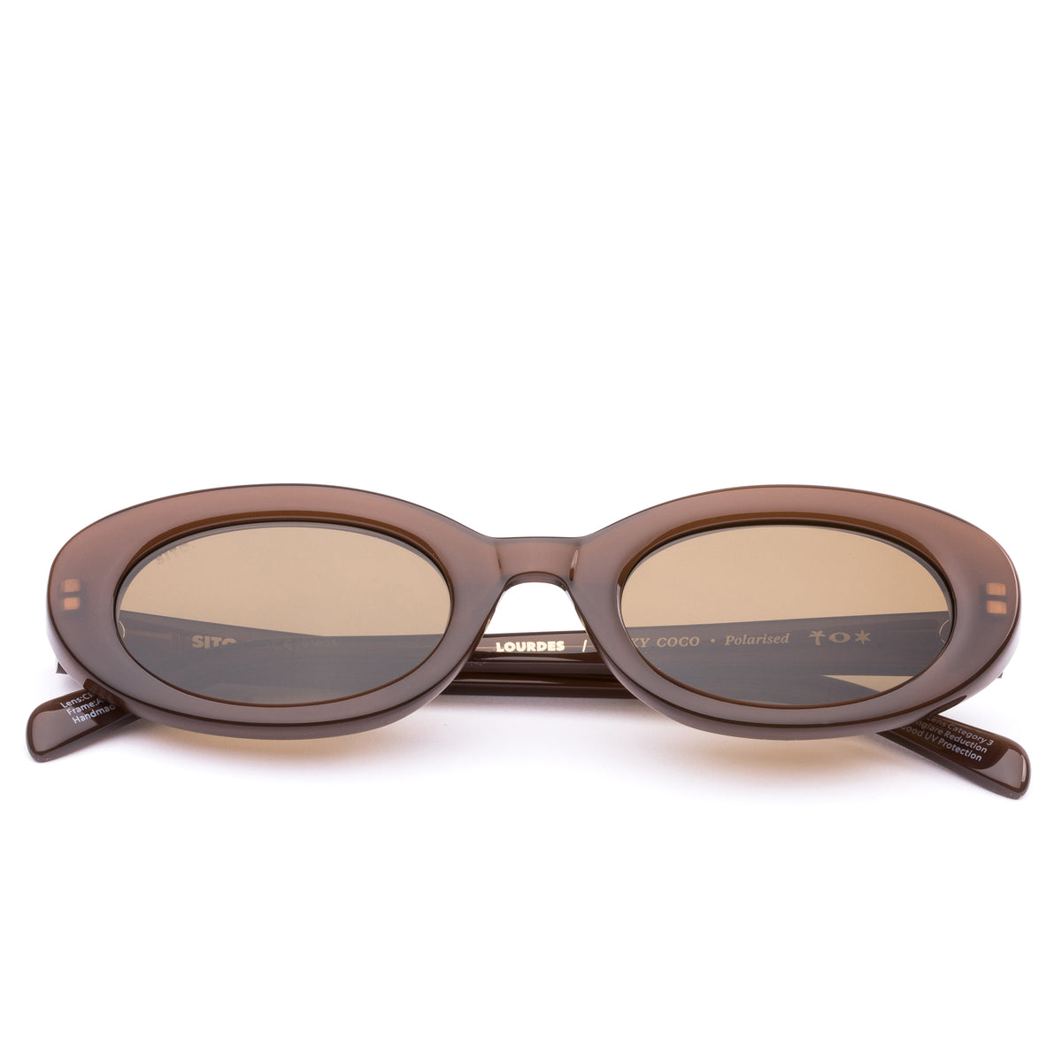 Lourdes milky coco/brown polarised lens