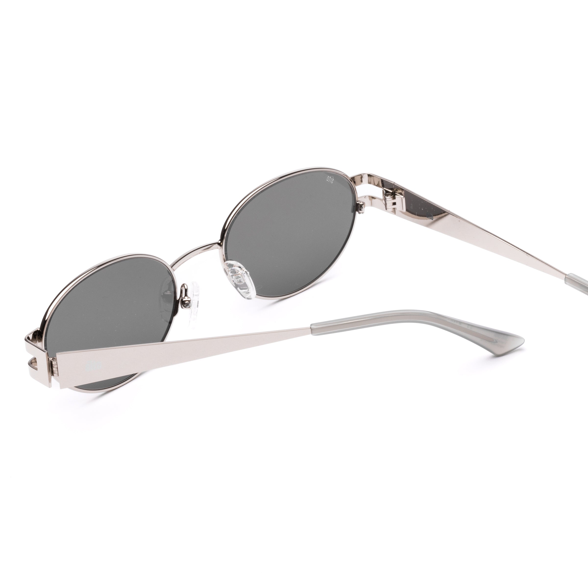 Stevie silver milky sage/grey lens