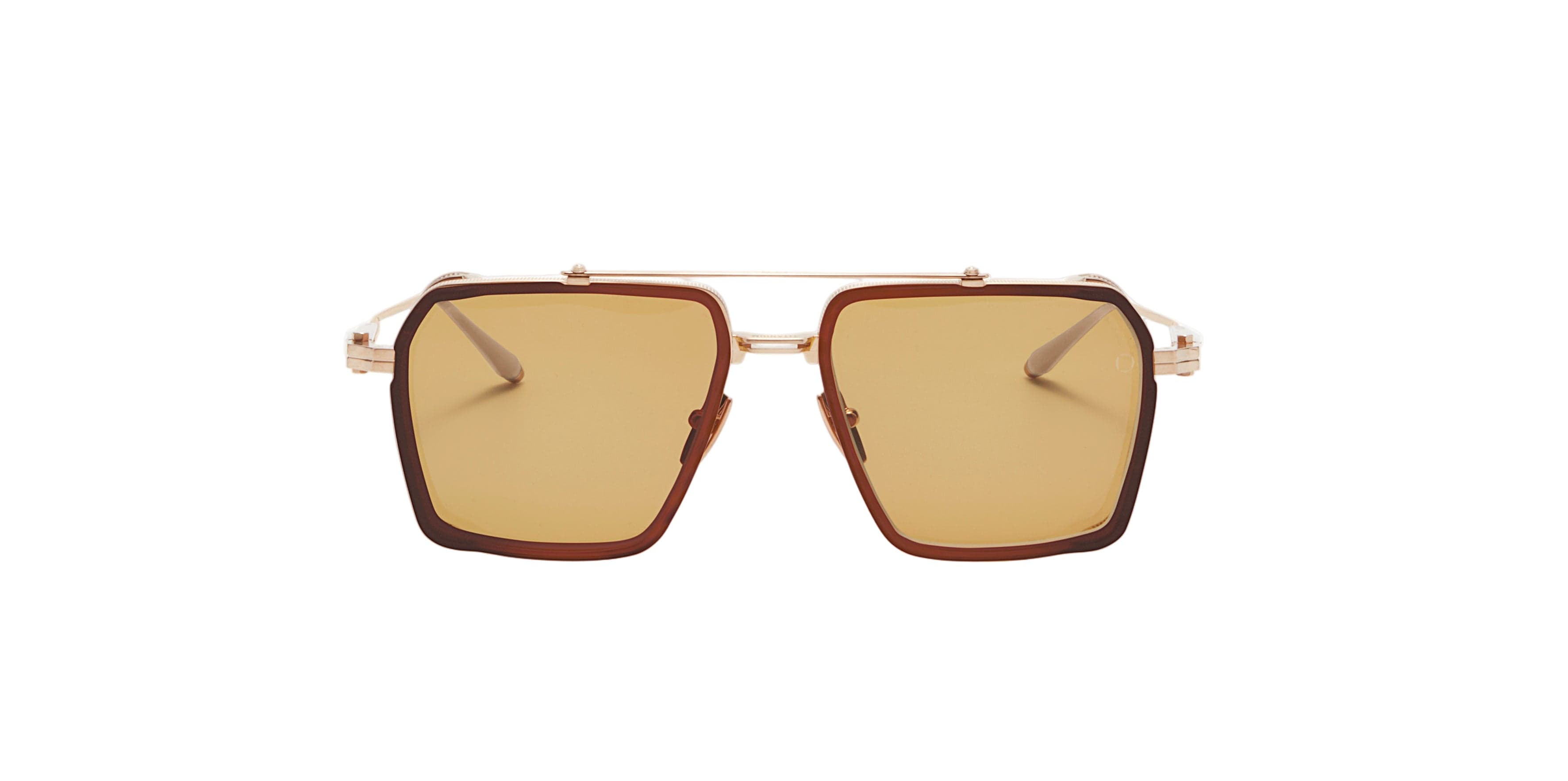 Akoni Tiros 510C white gold crystal brown/brown lens