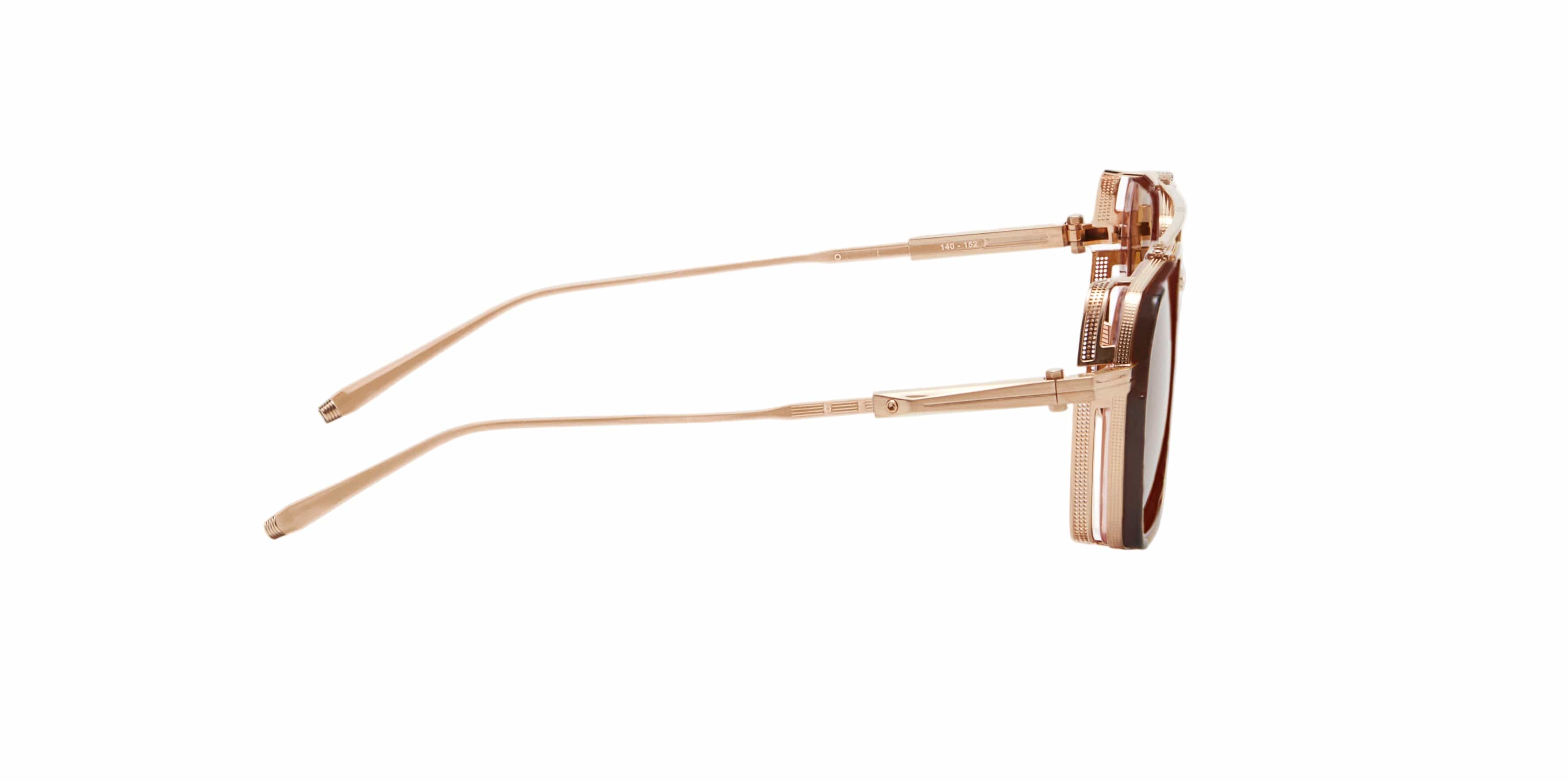 Akoni Tiros 510C white gold crystal brown/brown lens