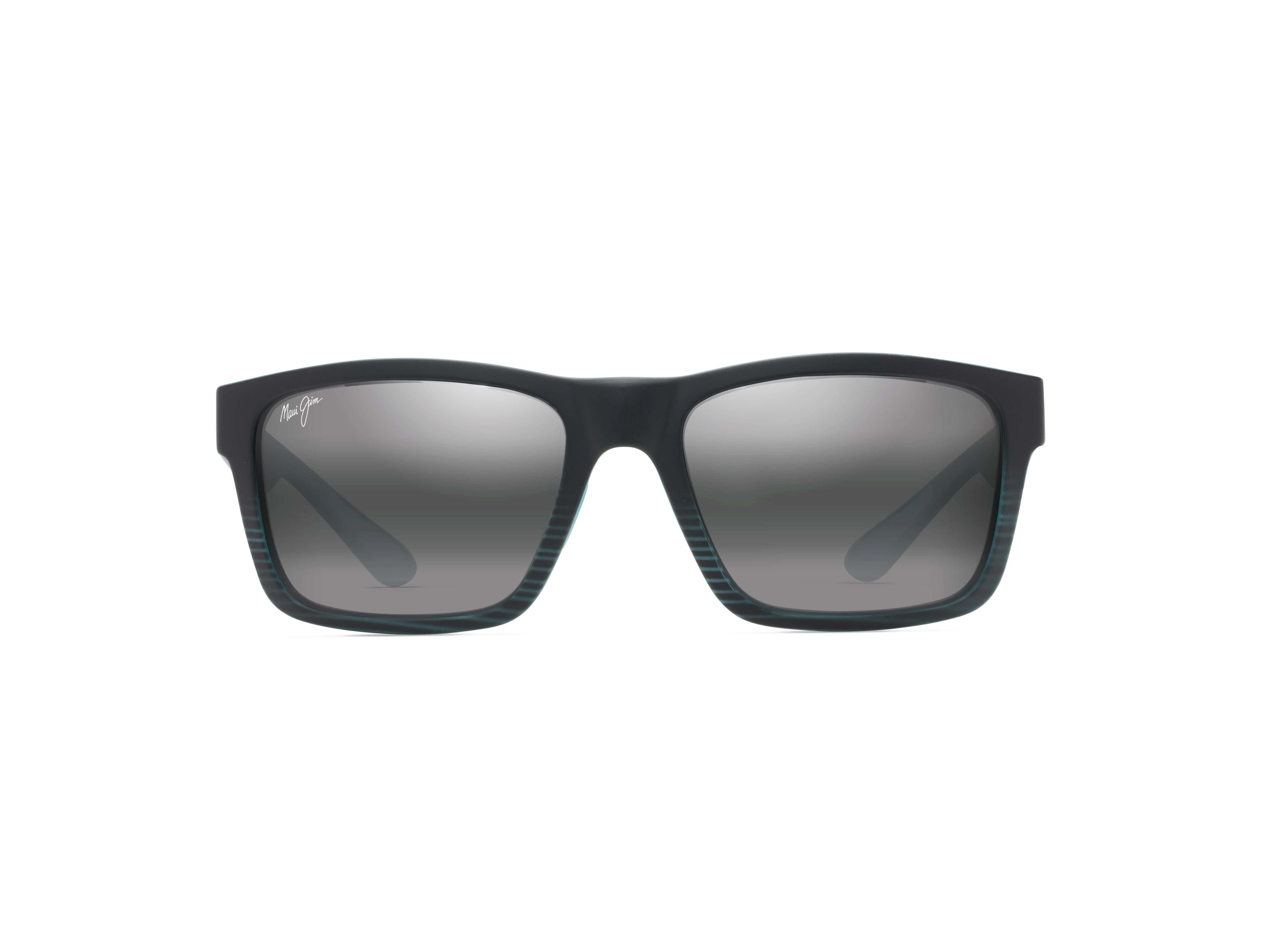 897-02 The flats black teal stripes/neutral grey polarised lens