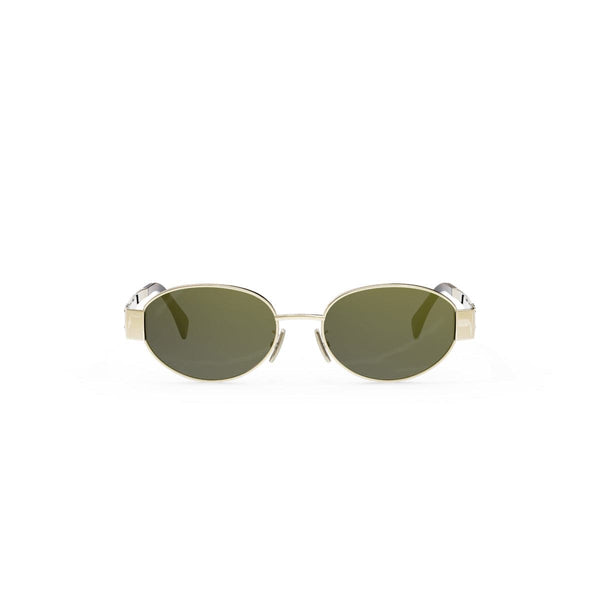 CL40235U 5430N Oval Triomphe yellow gold/green organic lens