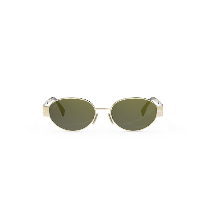CL40235U 5430N Oval Triomphe yellow gold/green organic lens