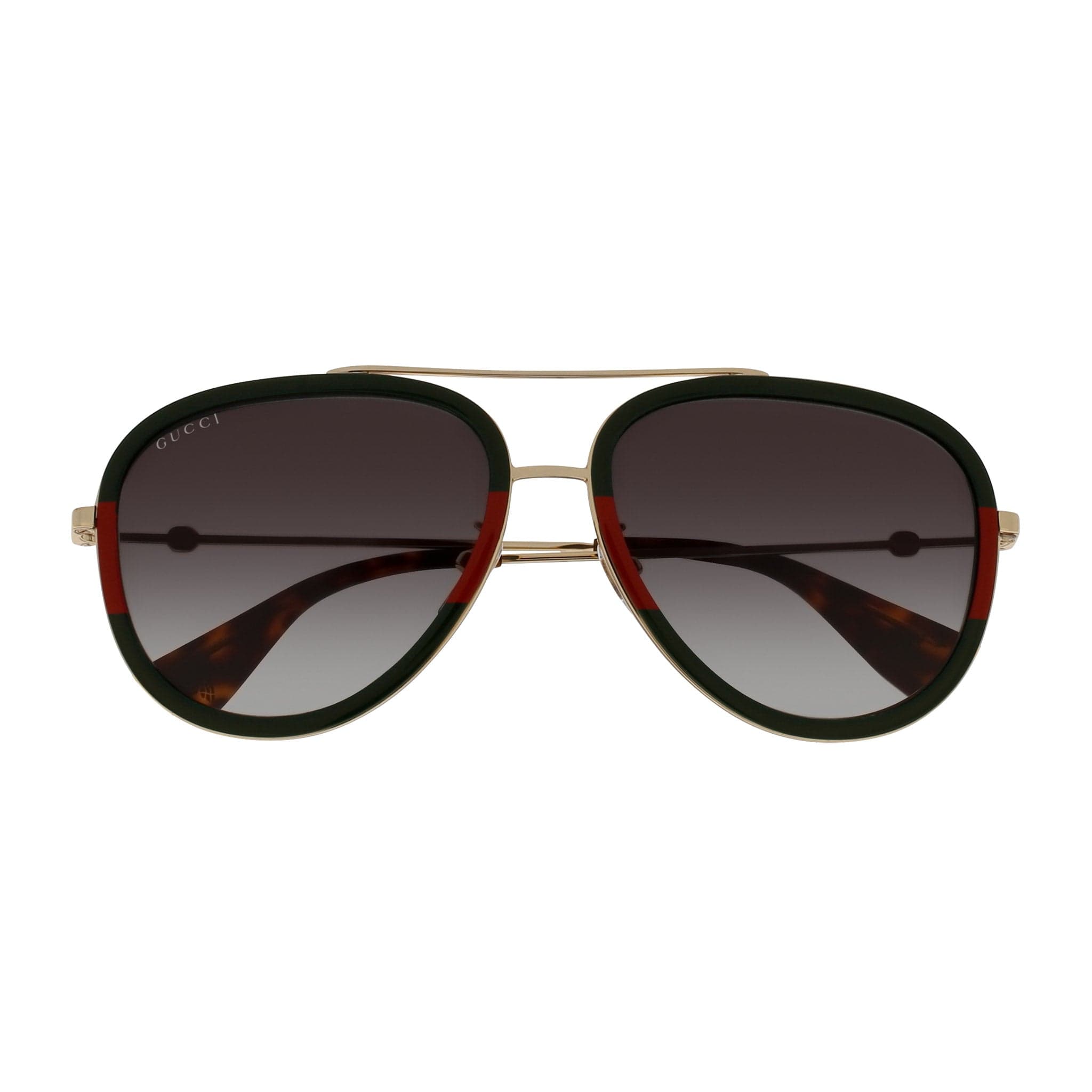 GUCCI GG0062S 003 gold green red/grey graduated lens