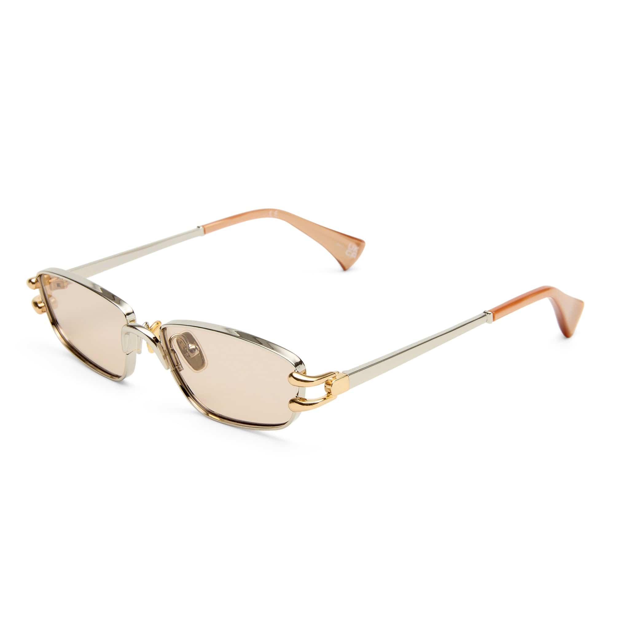 Numero Cinco 2623809 bright silver/tan tint lens