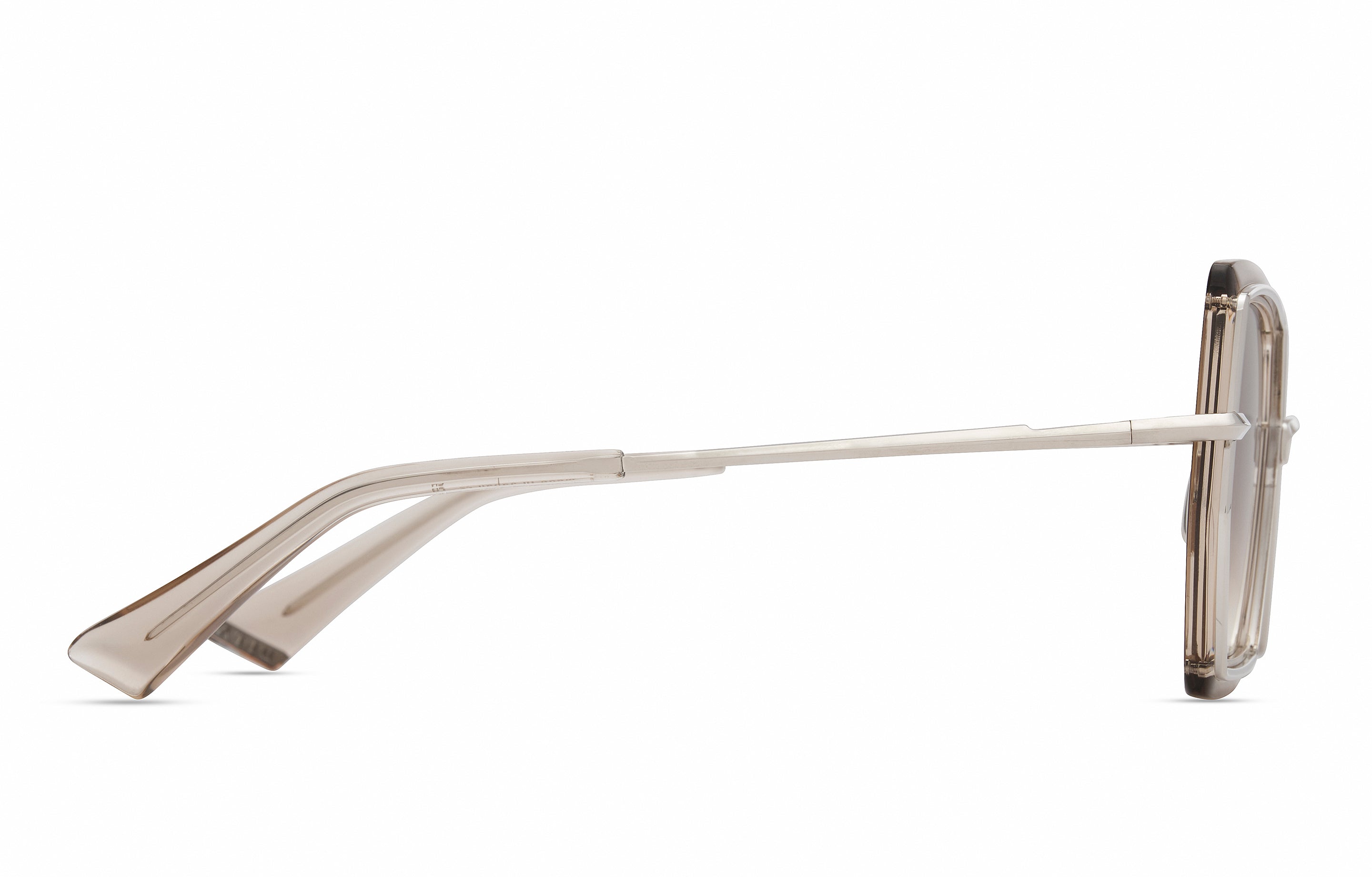 Narcissus two  DTS479-A-03 Silver khaki crystal/ brown gradient lens
