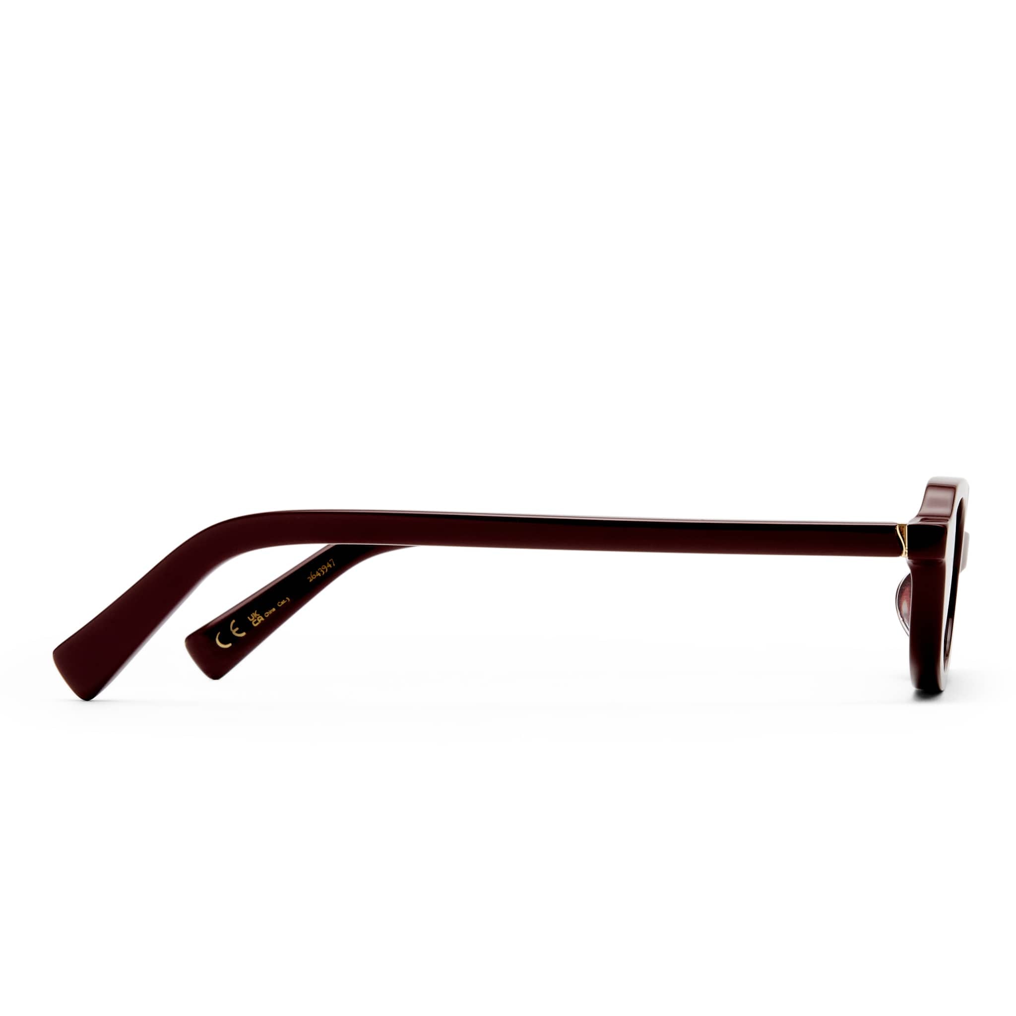 The Mimi 2643947 burgundy/smoke mono lens