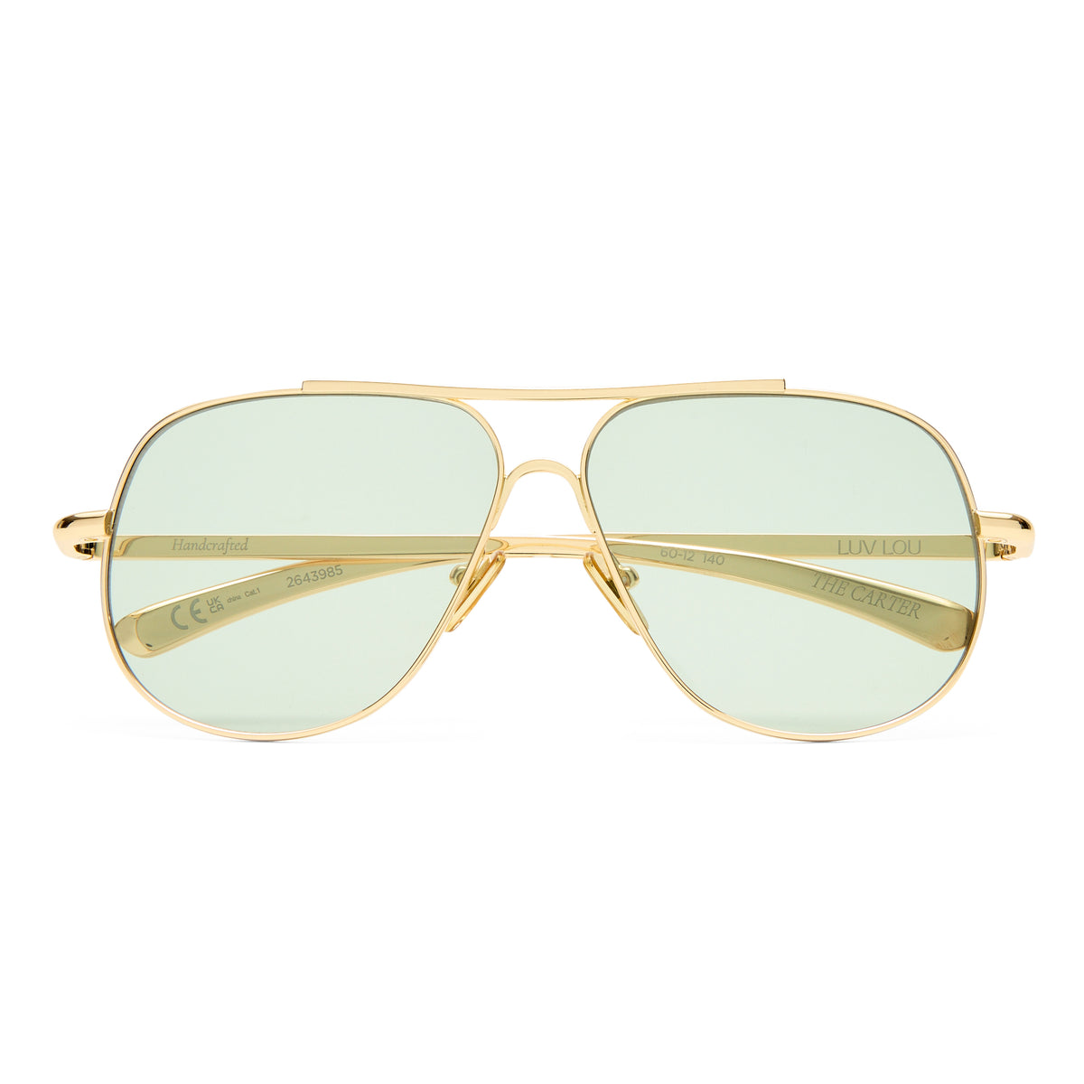 The Carter 2643985 bright gold/sage tint lens