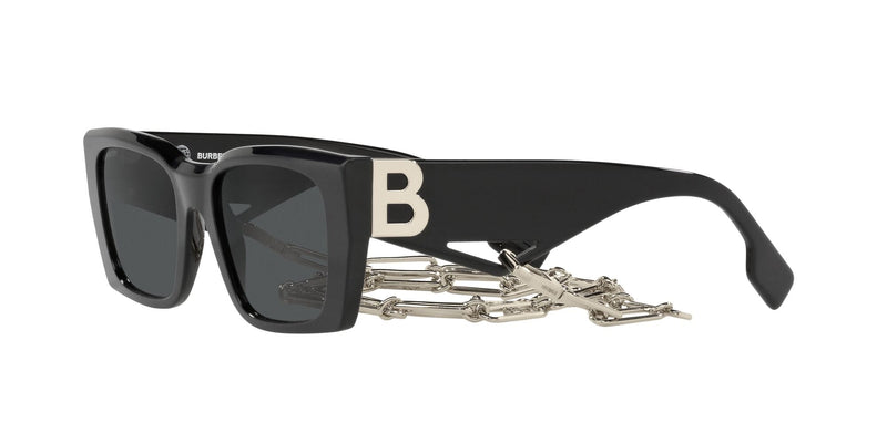 BE4336 392887 BLACK WITH GOLD CHAIN/DARK GRIGIO LENS