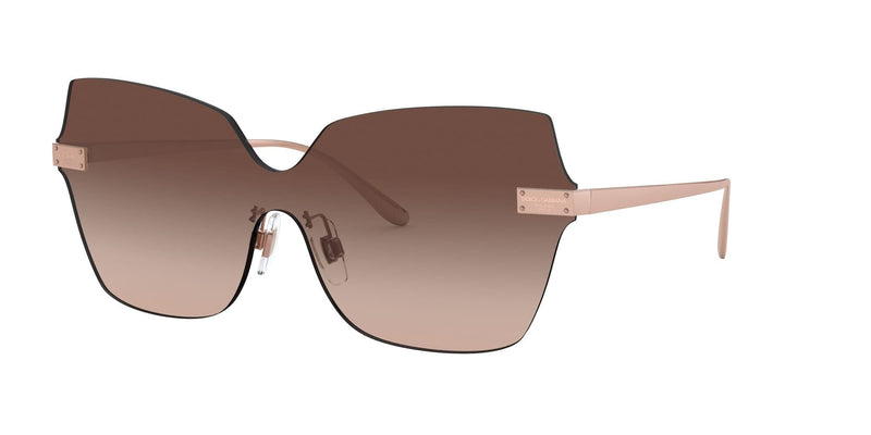 DG2260 129813  GOLD RIMLESS/BROWN LENS