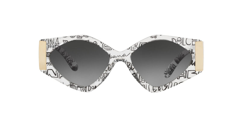 DG4396 33148G TRANSPARENT GRAFFITI/GREY GRADIENT LENS