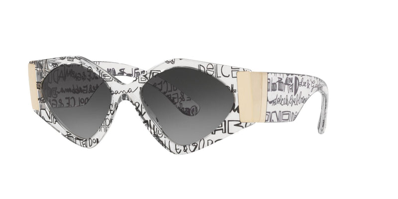 DG4396 33148G TRANSPARENT GRAFFITI/GREY GRADIENT LENS